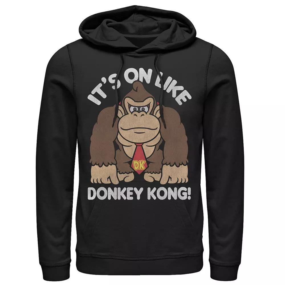 Men's Nintendo It's On Like Donkey Kong Outline Poster Pullover Hoodie,  Product Image