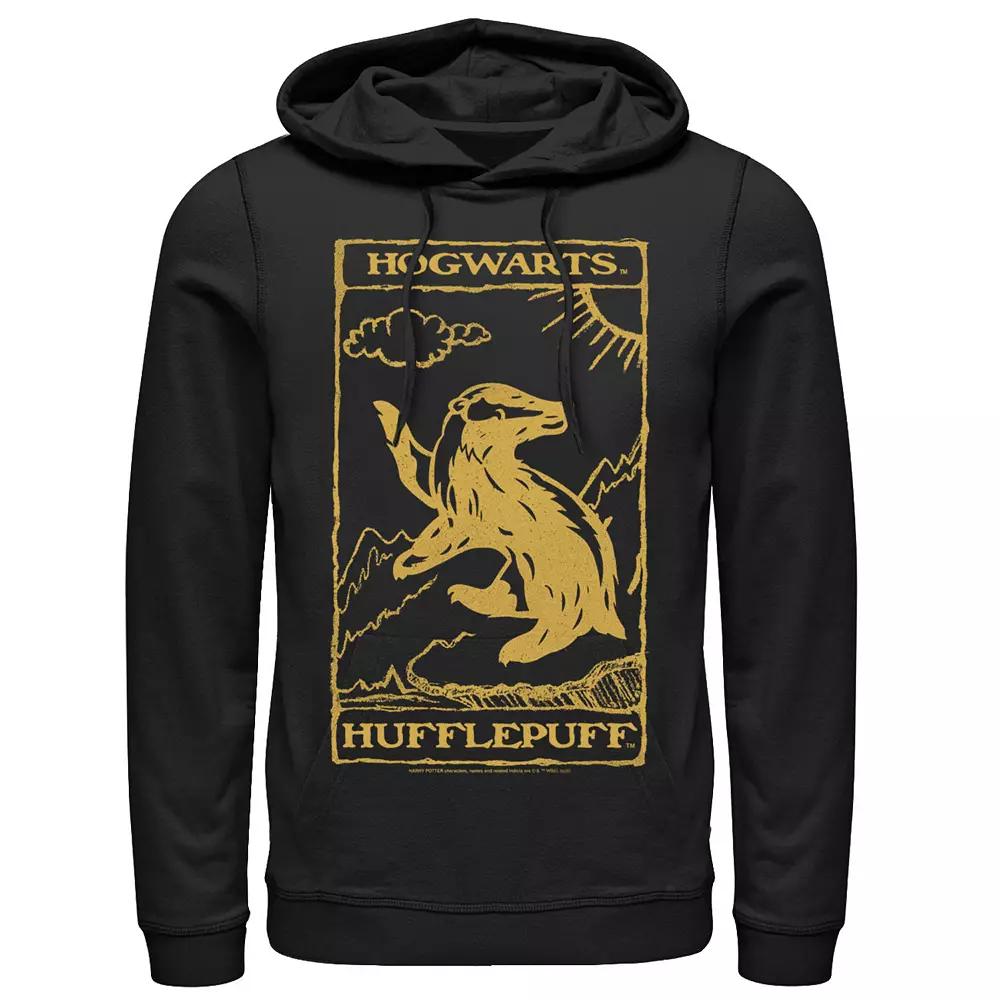 Men's Harry Potter Hufflepuff Vintage Poster Hoodie,  Product Image