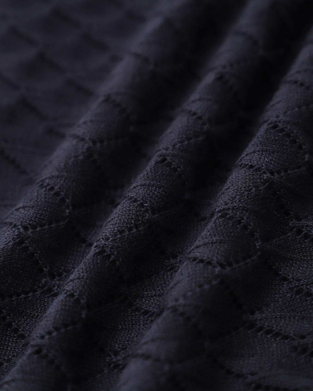 Blue Textured Crochet Tank Top Product Image