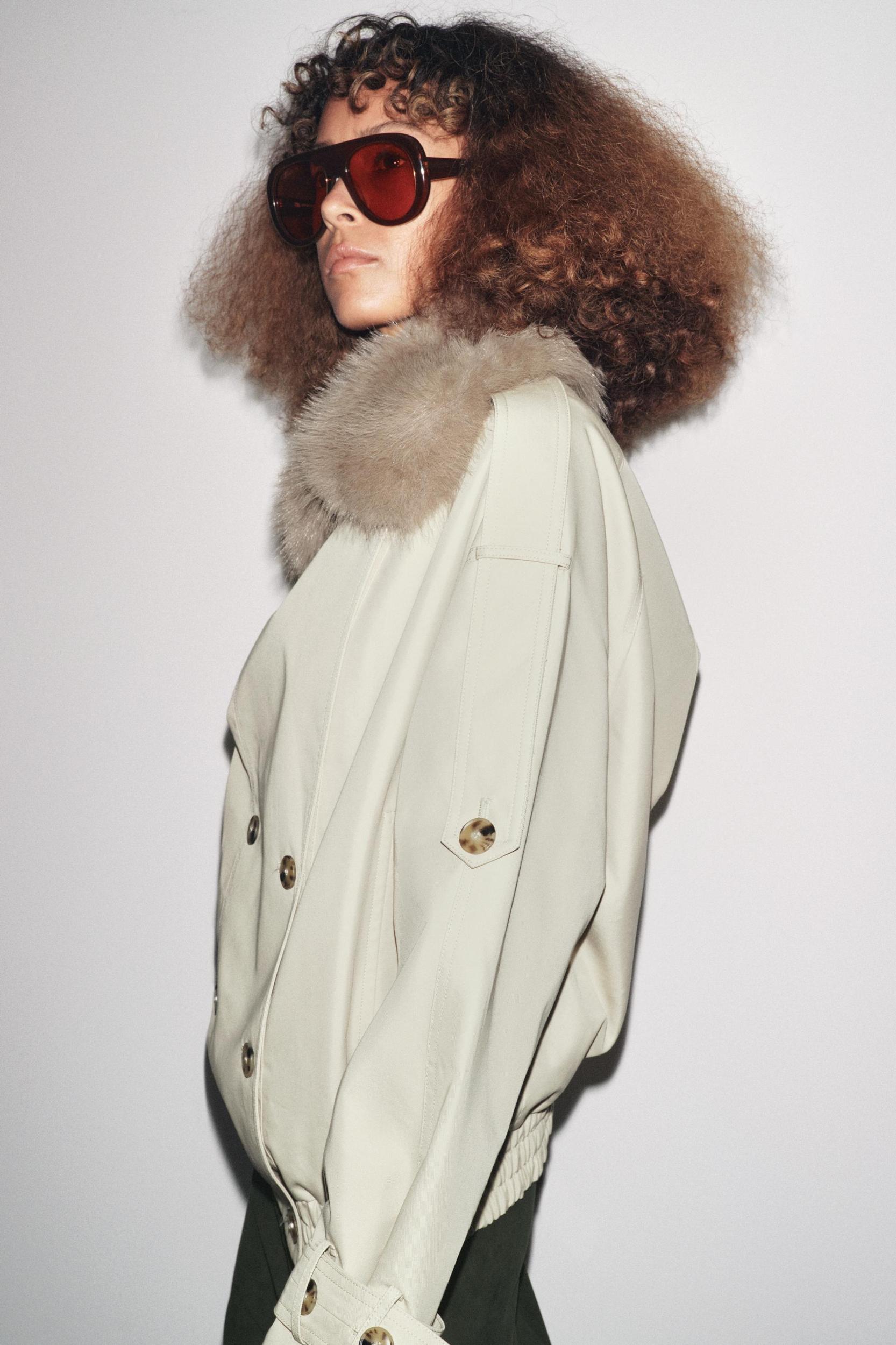 ZW COLLECTION WATER REPELLENT SHORT TRENCH COAT Product Image