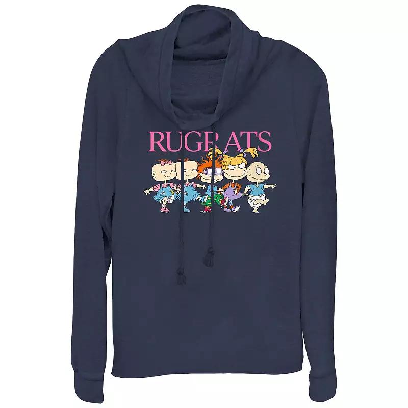 Plus Size Nickelodeon Rugrats Kids March Cowlneck Graphic Lightweight Long Sleeve, Women's, Size: 2XL, Blue Product Image
