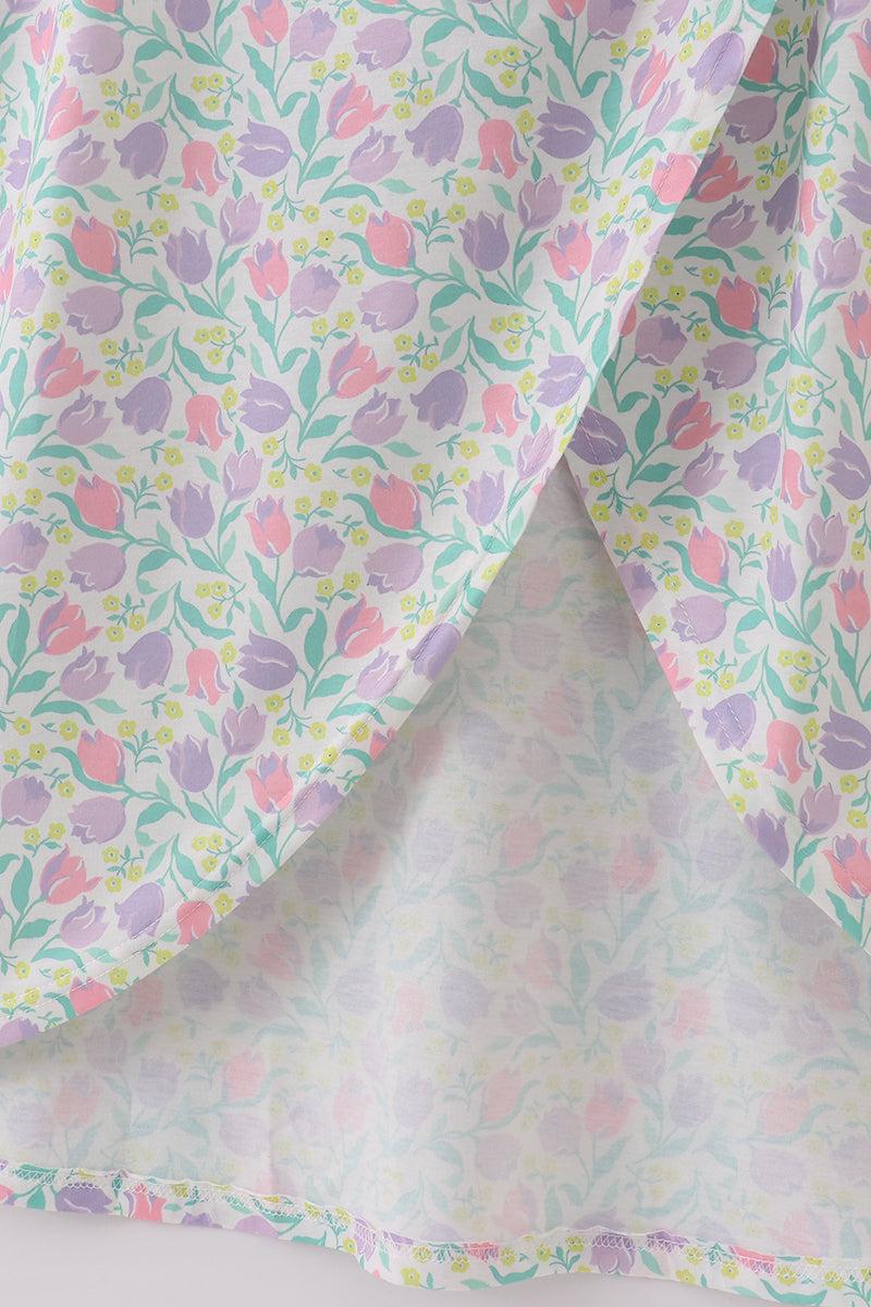 Bow applique print mom&me dress Product Image