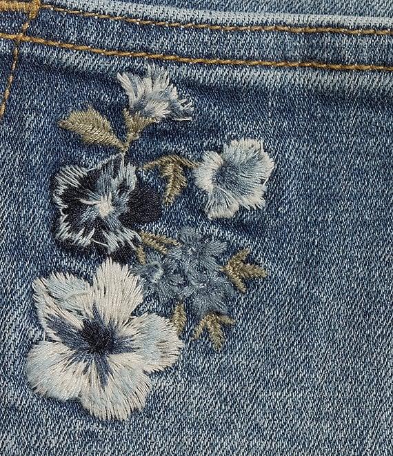 Driftwood X Bluebell Fleur Jackie Floral Embroidered High Rise Skinny Jeans Product Image