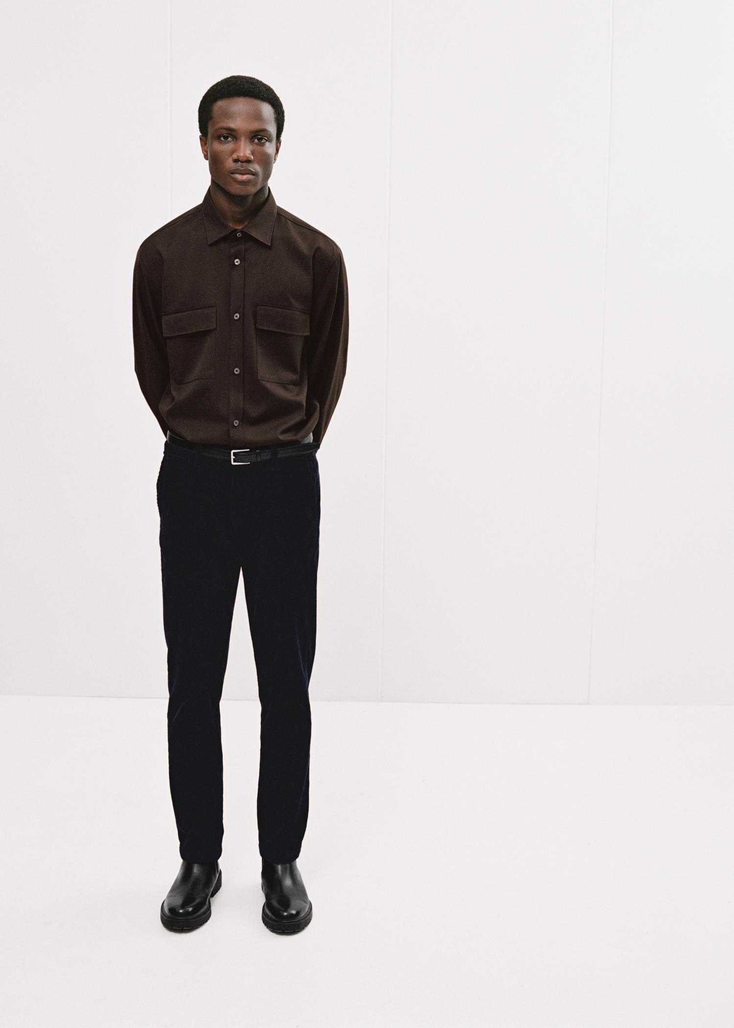 Corduroy slim-fit pants - Men | MANGO USA Product Image