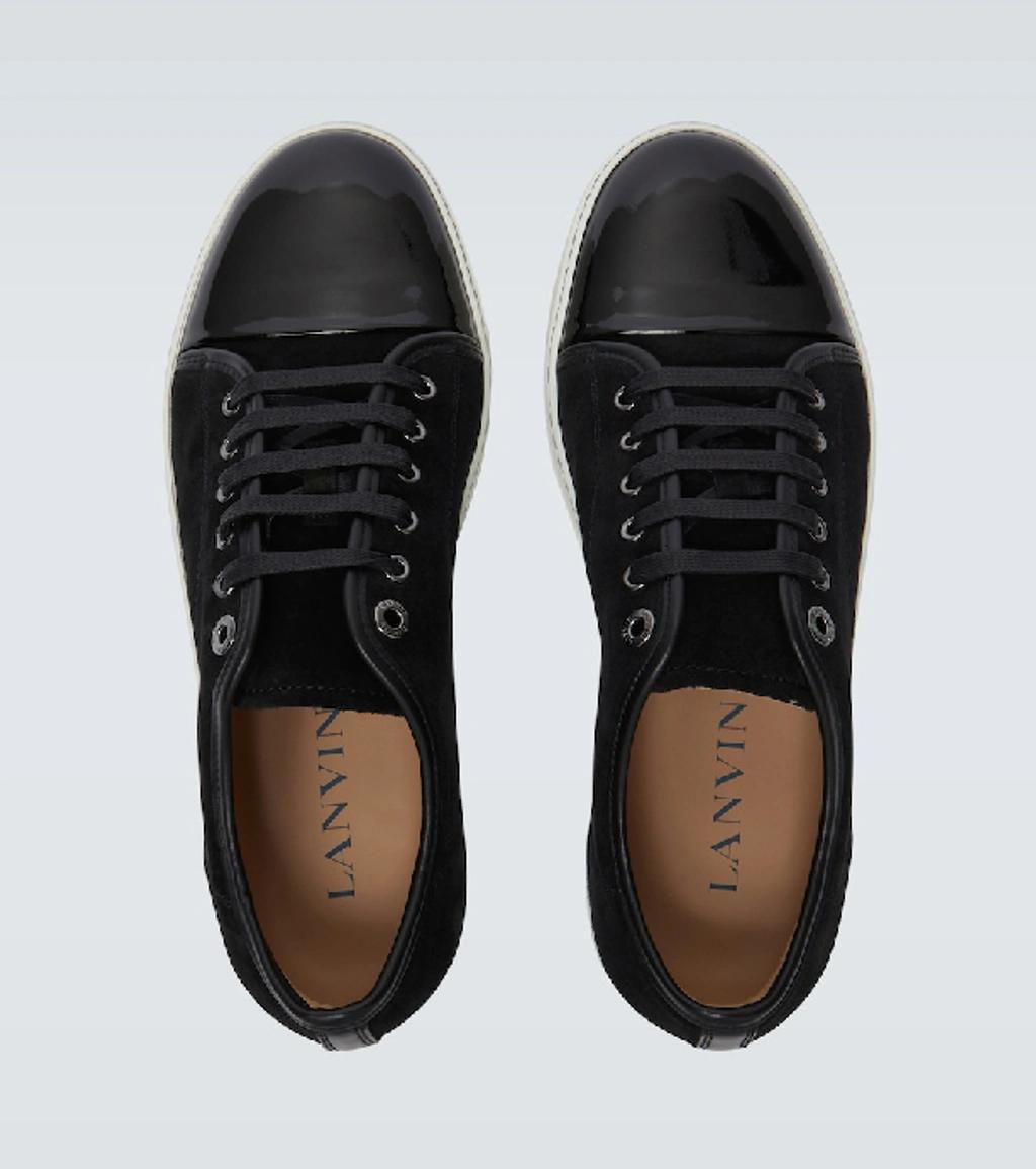 Black DBB1 Suede & Patent Leather Sneakers Product Image