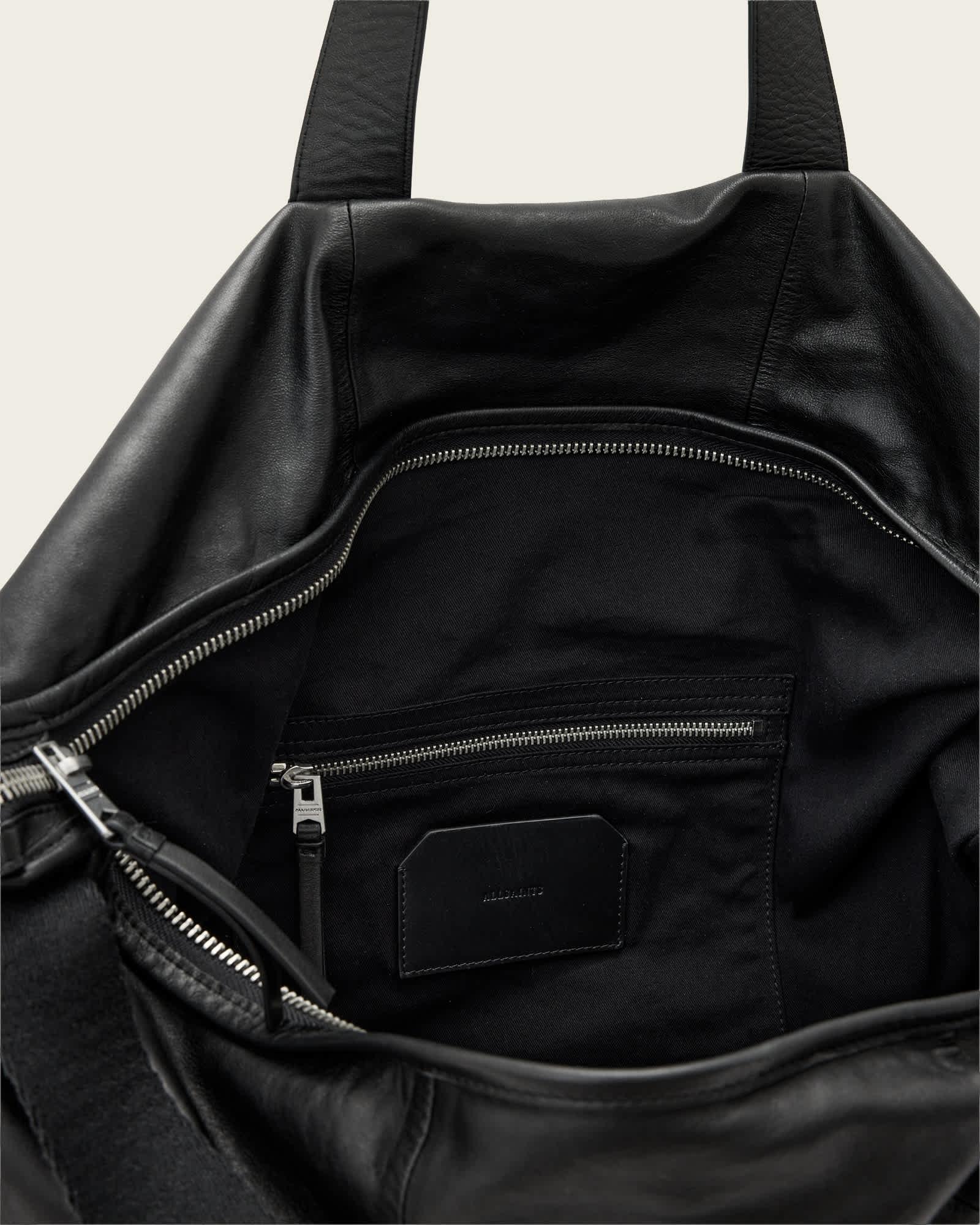 Kei Leather Weekender Bag Black | ALLSAINTS US Product Image
