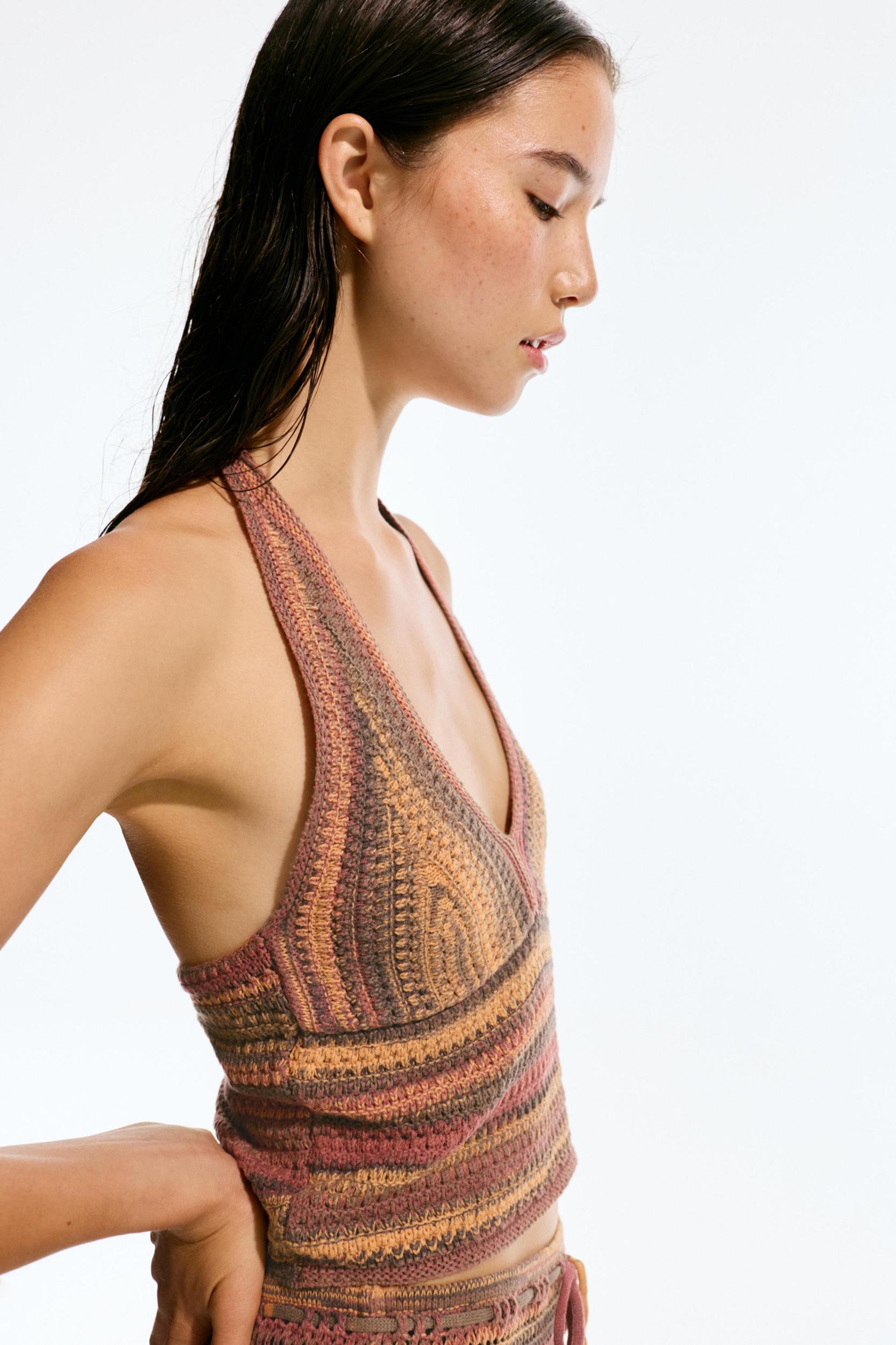 Space-dye crochet top Product Image