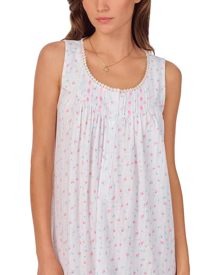 Cotton Dobby Stripe Woven Sleeveless Short Nightgown Product Image