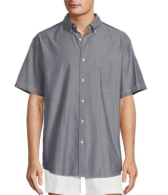 Roundtree & Yorke Short Sleeve Solid Oxford Sport Shirt Product Image