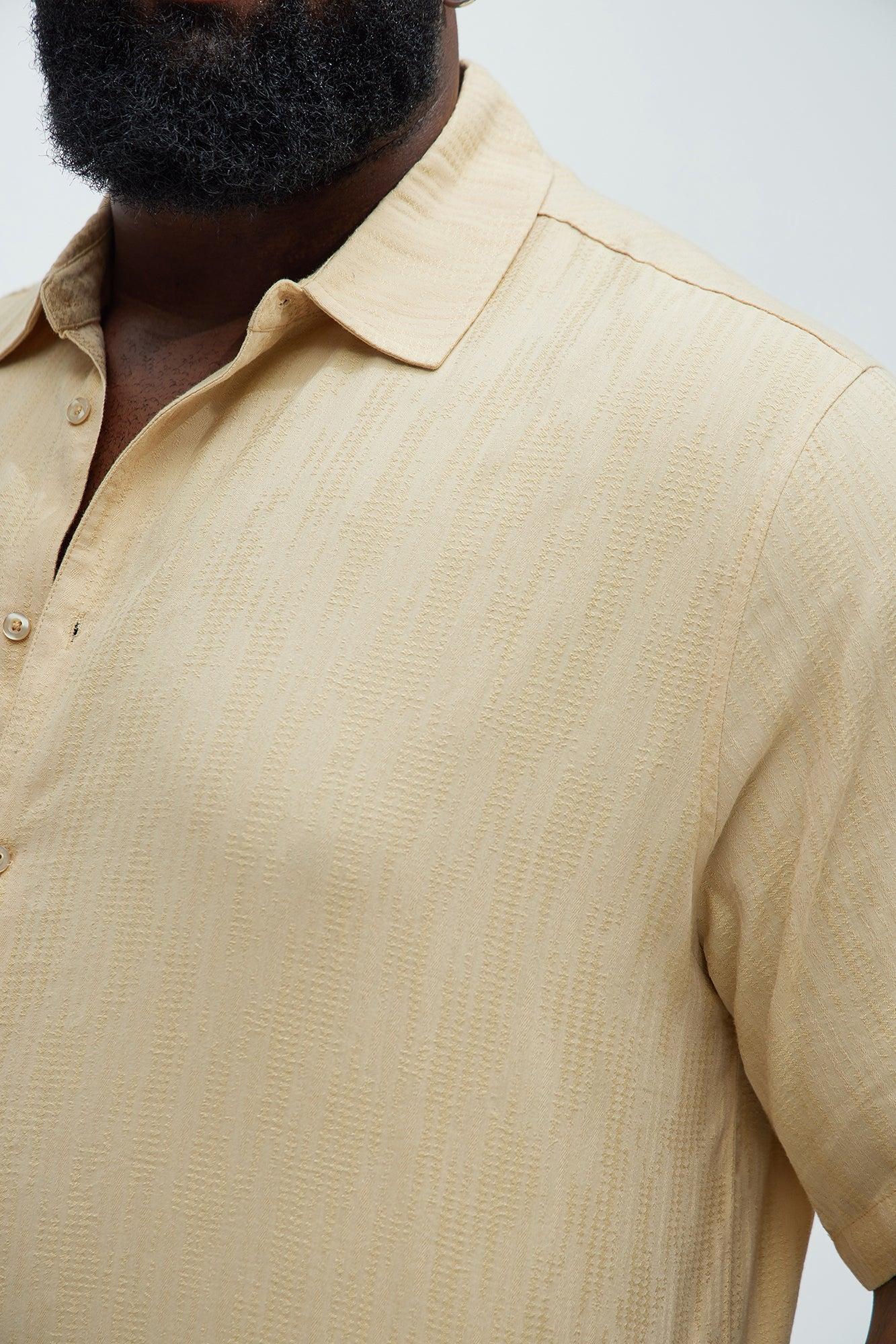 Up In The High Tide Linen Shirt - Tan Product Image