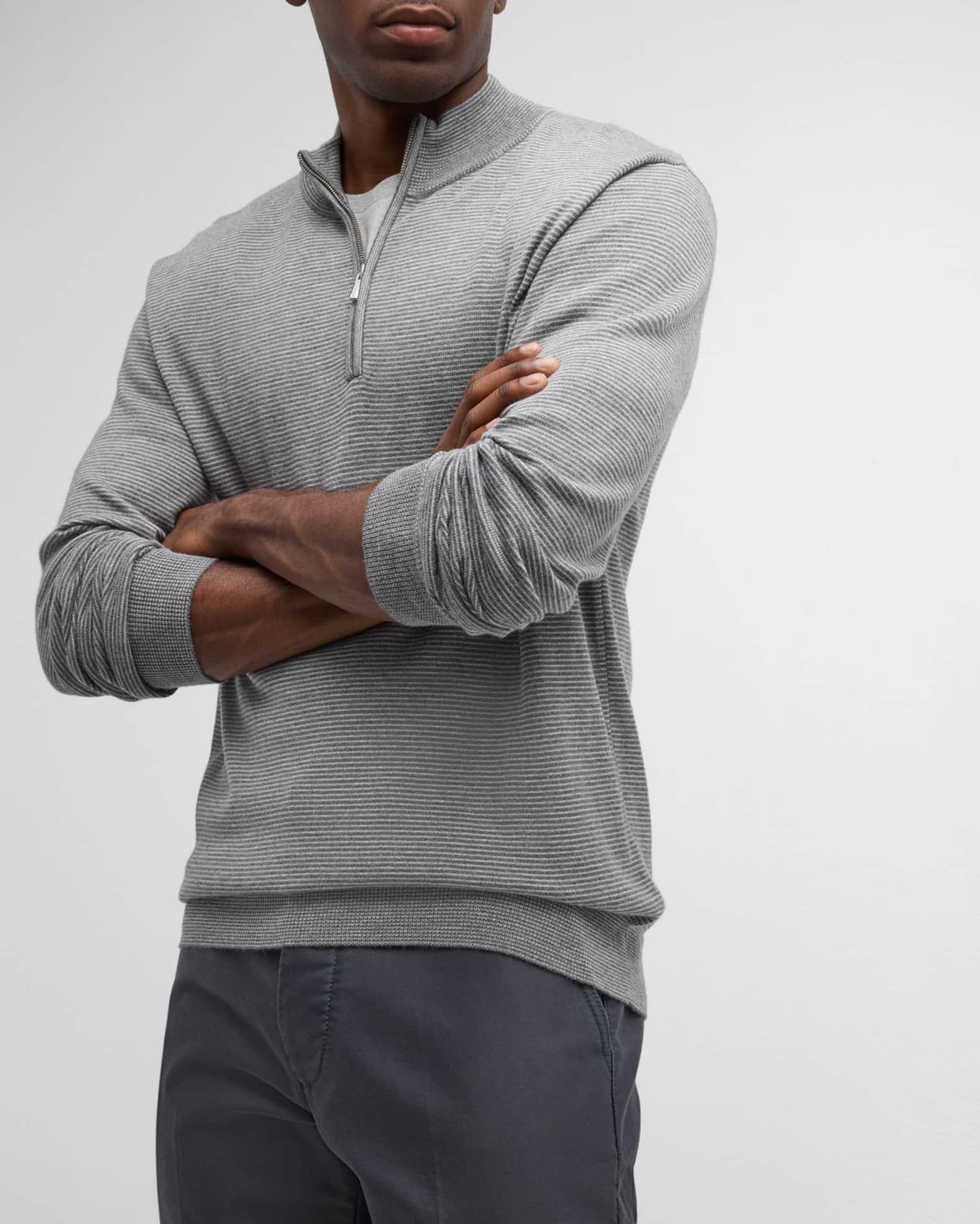 Men's Canton Stripe Quarter-Zip Sweater Product Image
