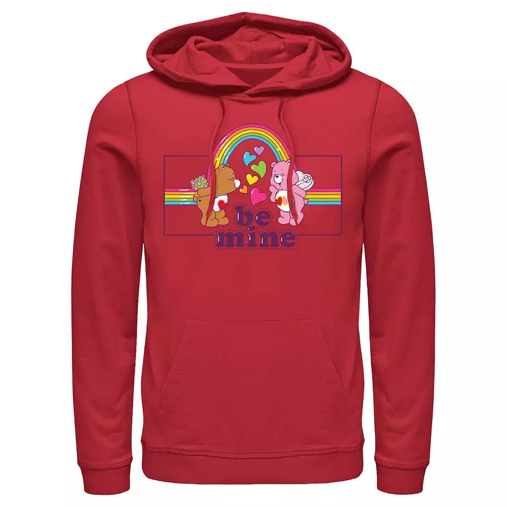 Men's Care Bears Be Mine Graphic Hoodie, Size: Medium, Red Product Image