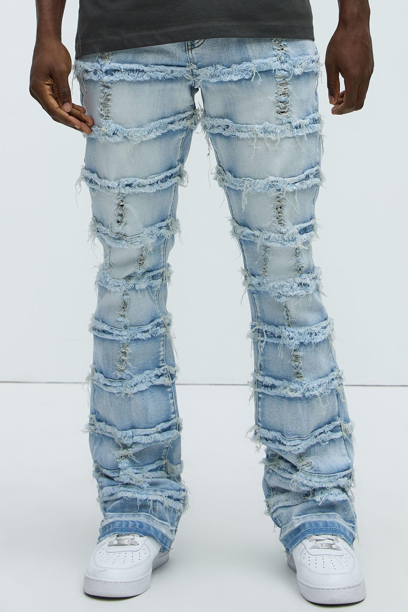More Than You Frayed Slim Flare Jeans - Light Wash Product Image