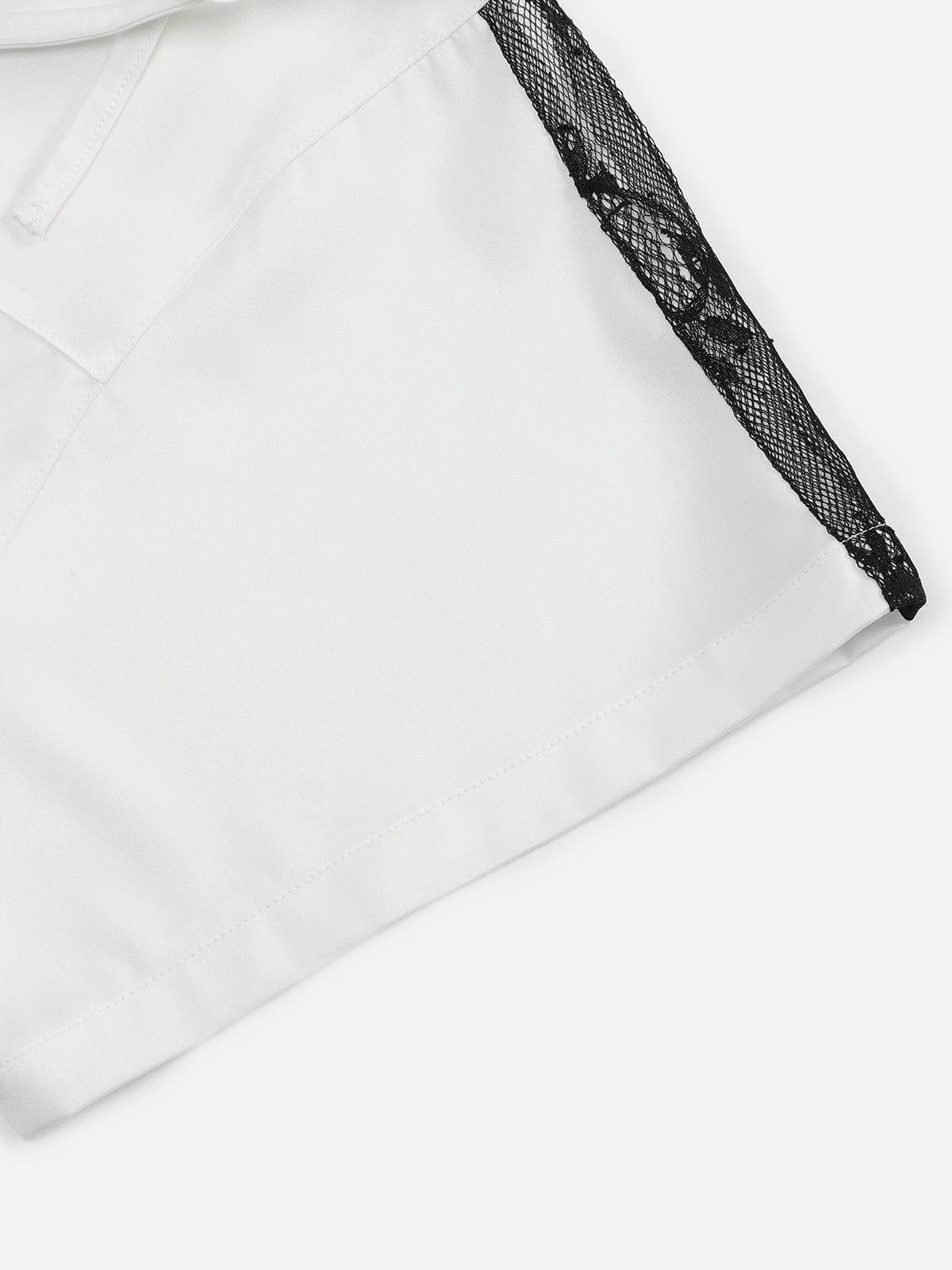 Aelfric Eden Lace Patchwork Off Shoulder Tee Female Product Image