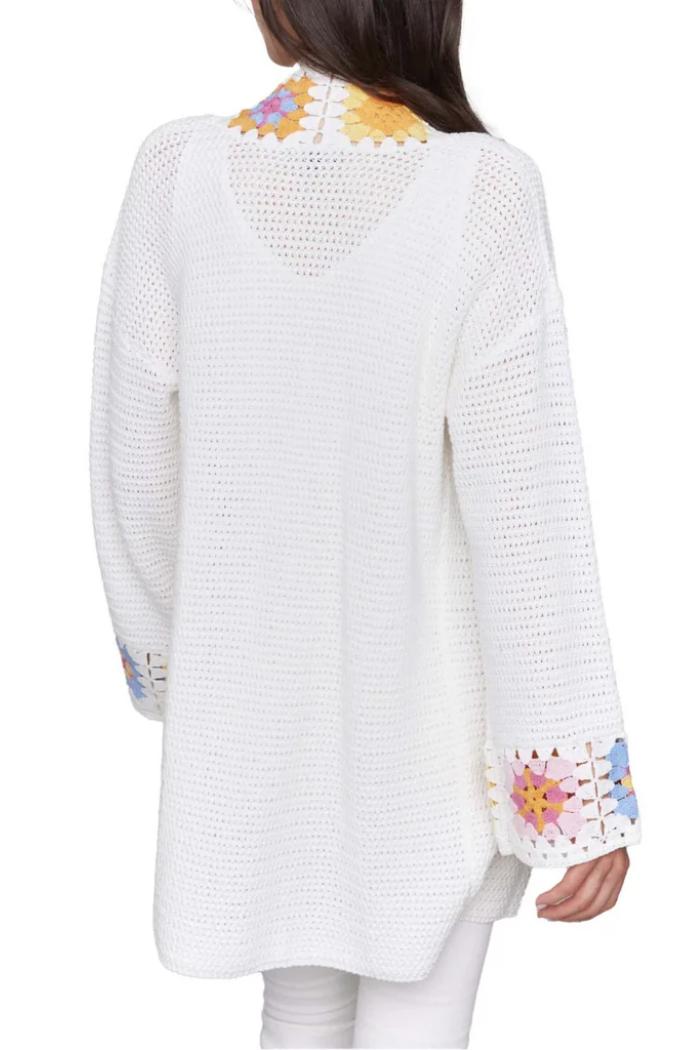 Crochet Cotton Bordered Cardigan Product Image