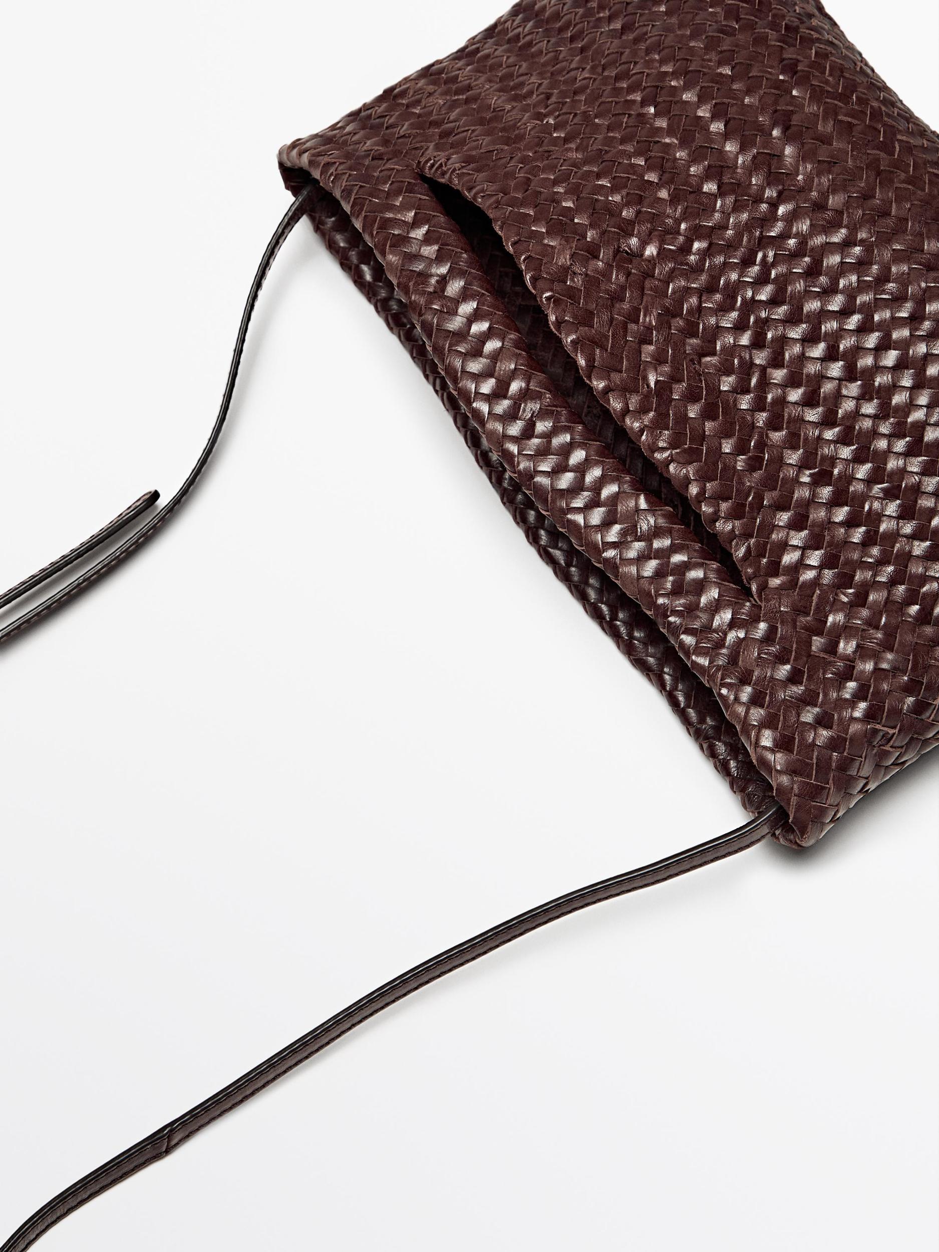 Woven nappa leather mini bag Product Image