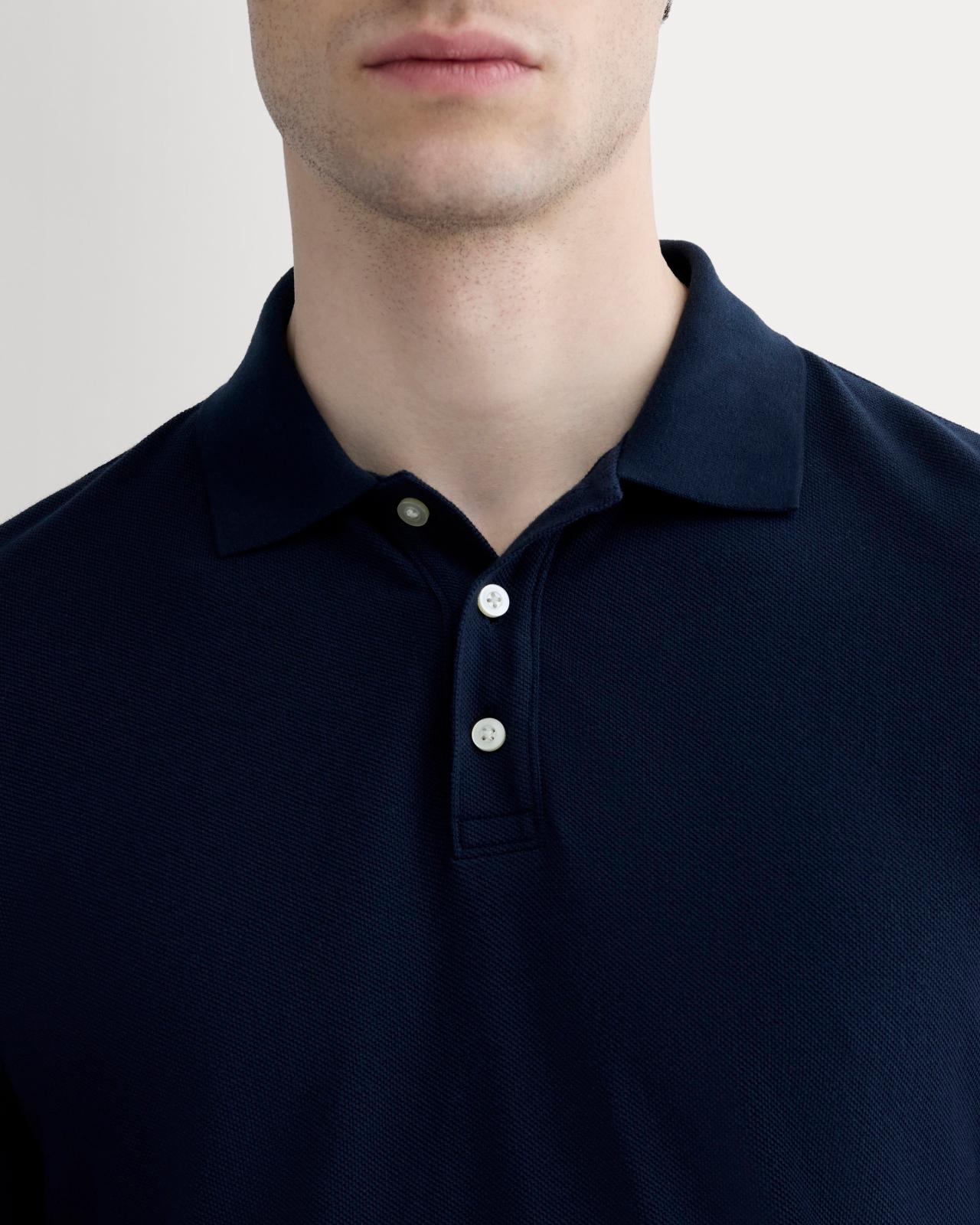 Mens Long-Sleeve Pique Polo T-Shirt by Everlane Product Image