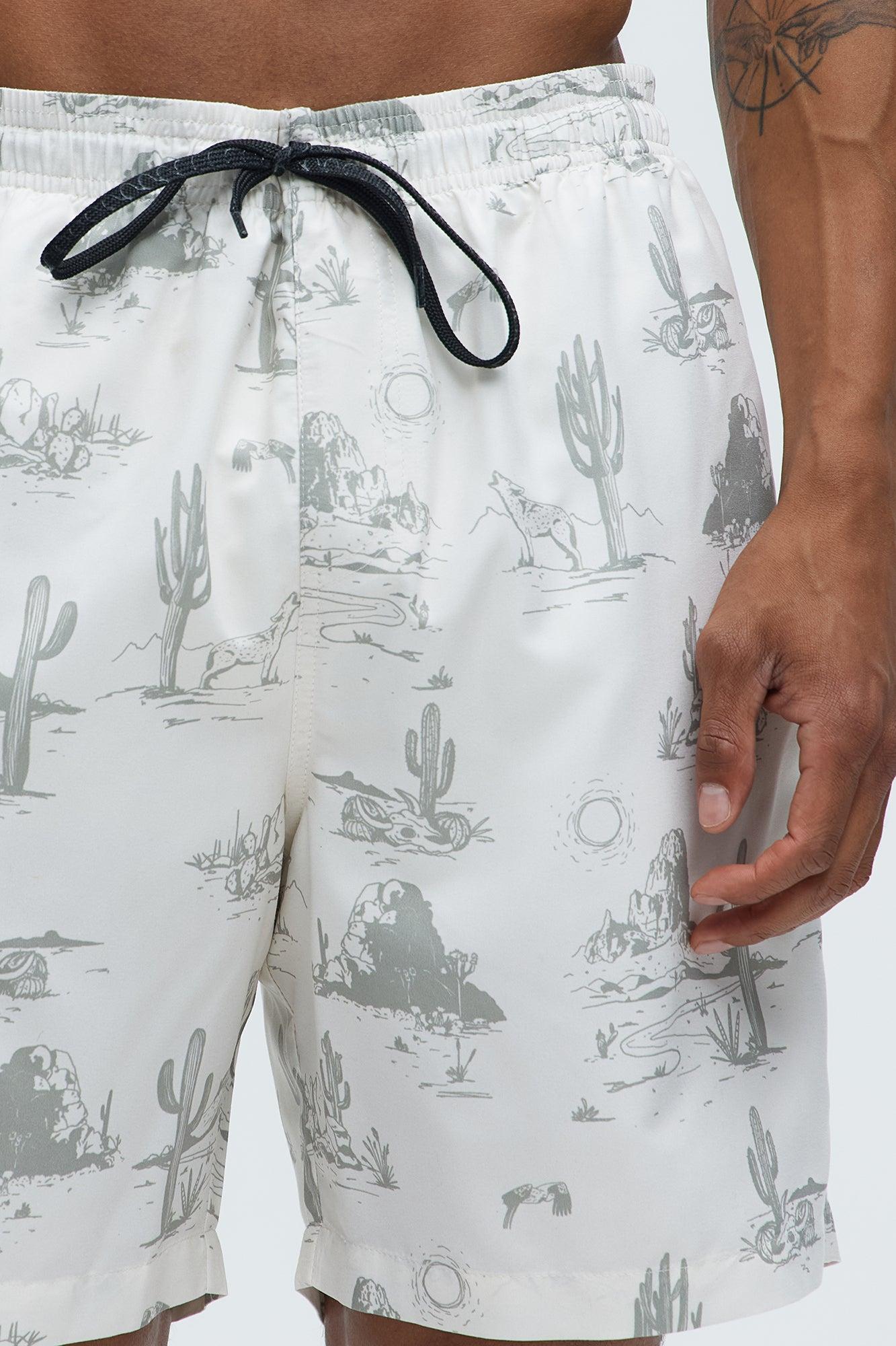 Deserted Cactus Swim Classic Trunk - Cream Product Image