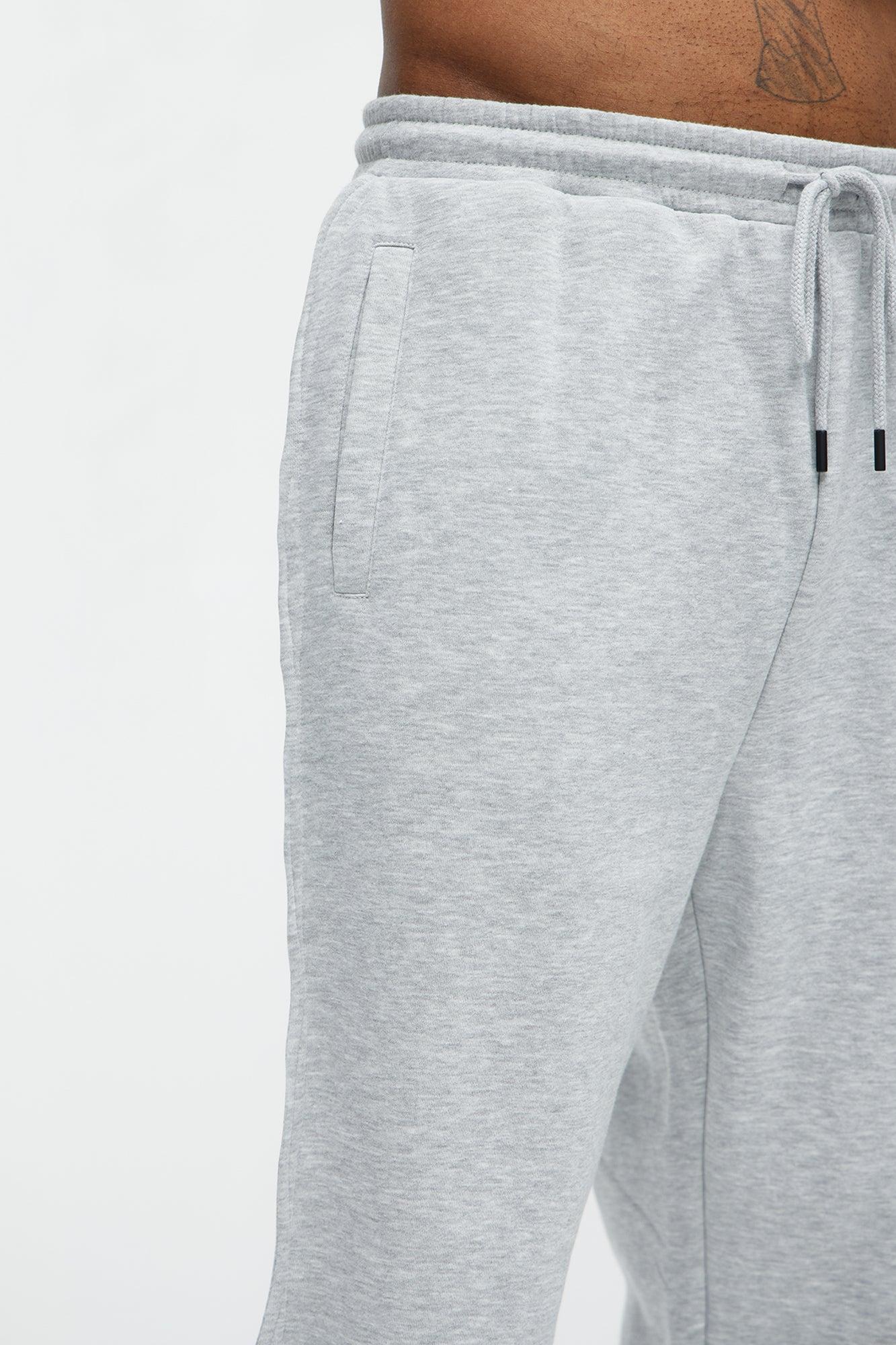 Tyson Wavy Straight Sweatpants - Heather Grey Product Image