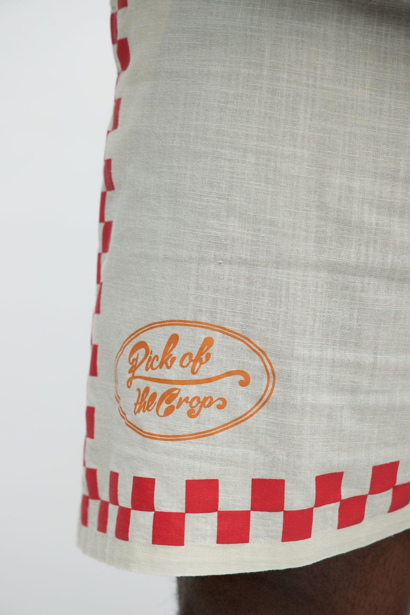 Florida Oranges Relaxed Drawstring Short - Cream Product Image