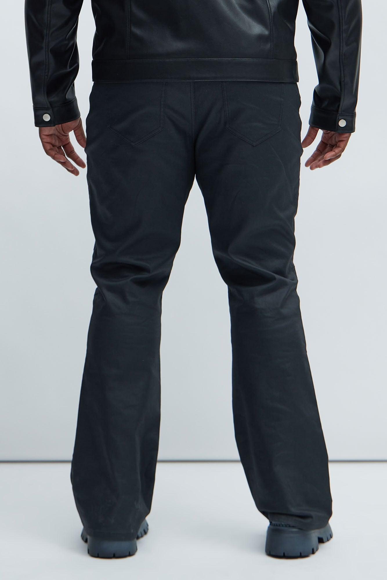 LLoyd Waxed Stacked Slim Flare Jeans - Black Product Image