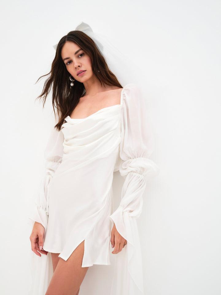 Willow Mini Dress — White Product Image