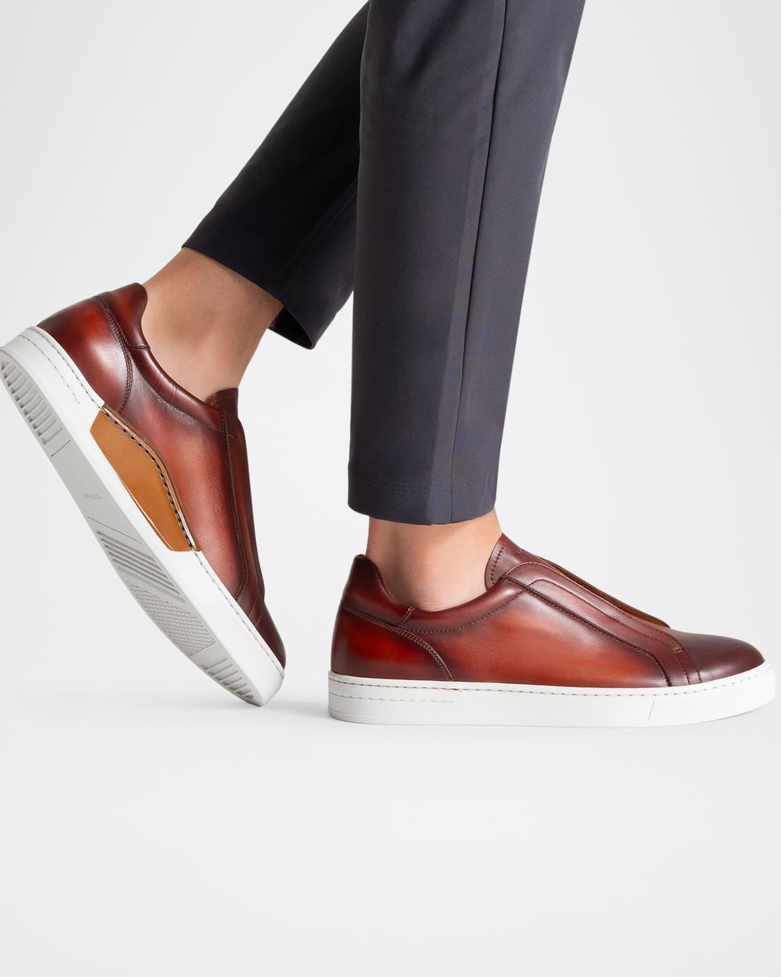 Men's Gasol Leather Slip-On Sneakers Product Image