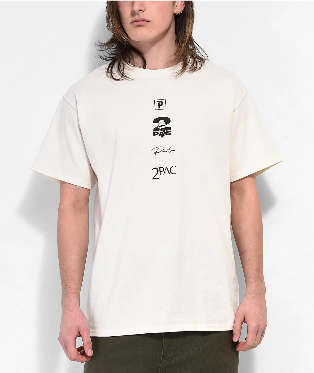 Primitive x Tupac Voice Cream T-Shirt Product Image