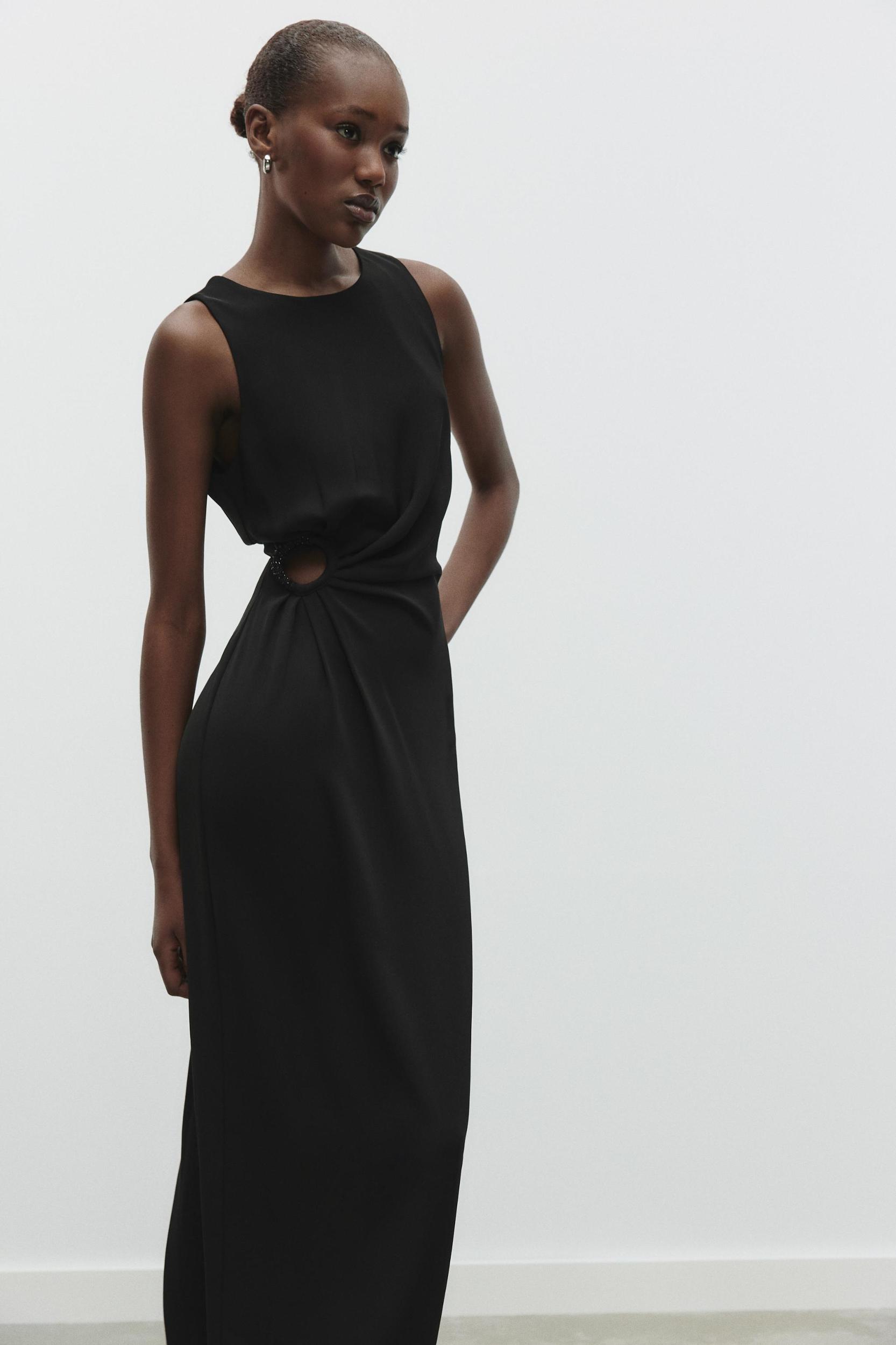 GROMMET WAIST MIDI DRESS Product Image