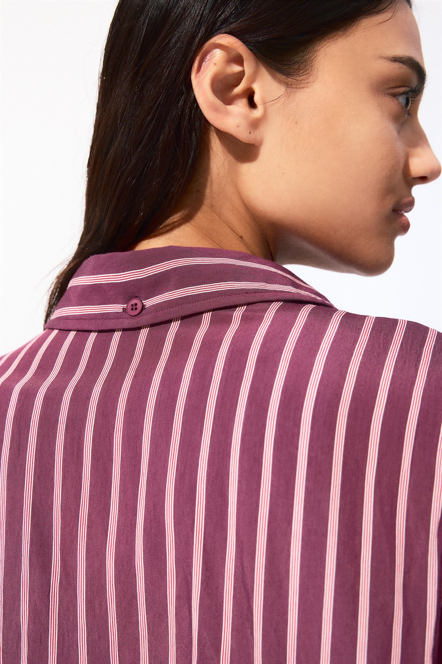 Striped pajama-style pants Product Image