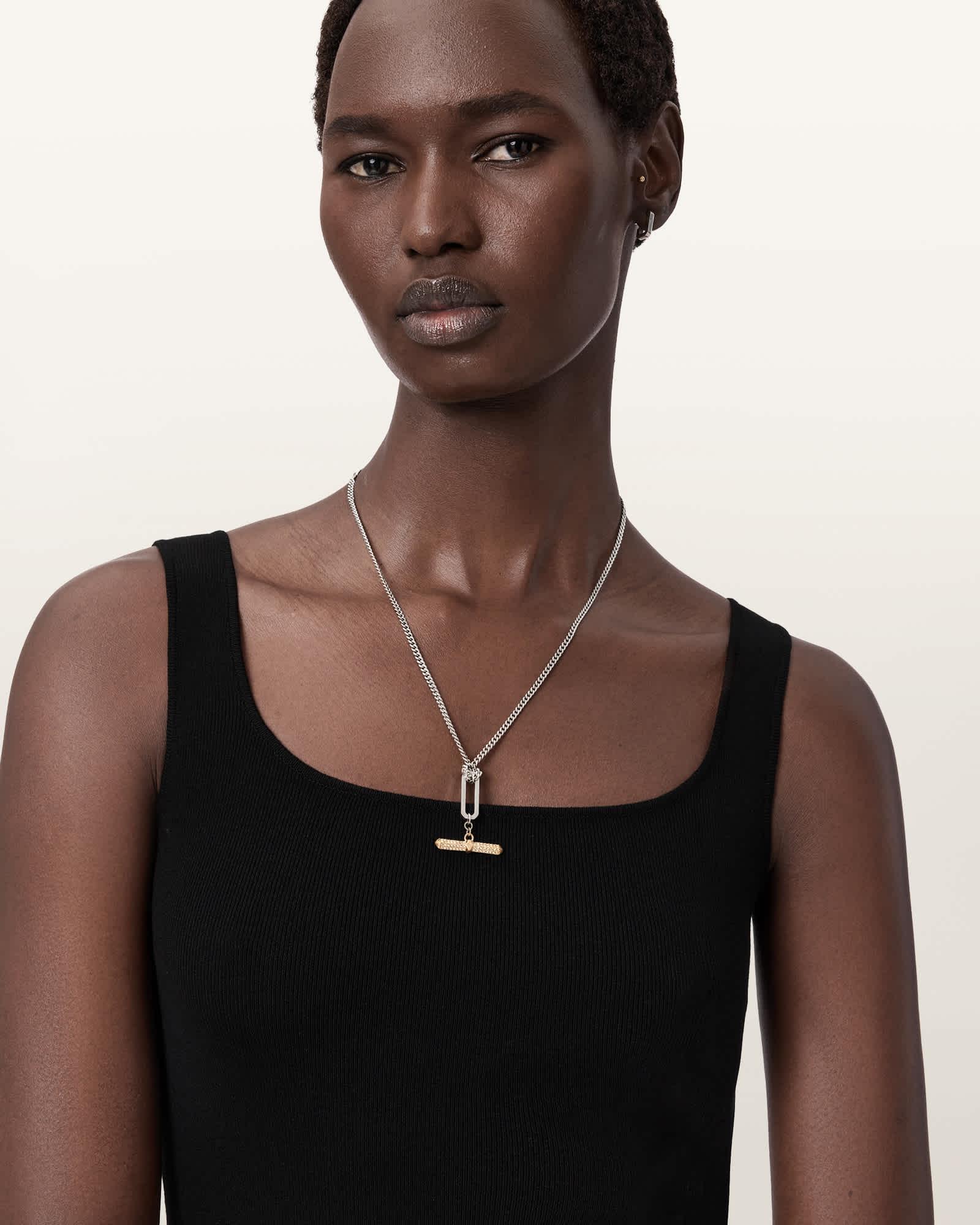 Leor Slim Chain Bracelet WARM SILVER | ALLSAINTS US Product Image