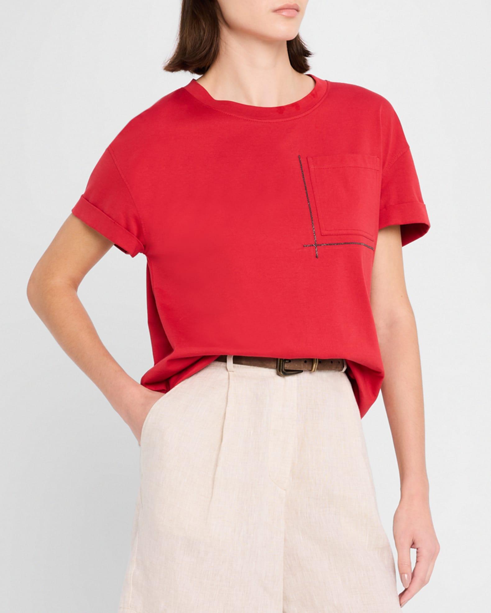 Monili Pocket Short-Sleeve Cotton Jersey T-Shirt Product Image