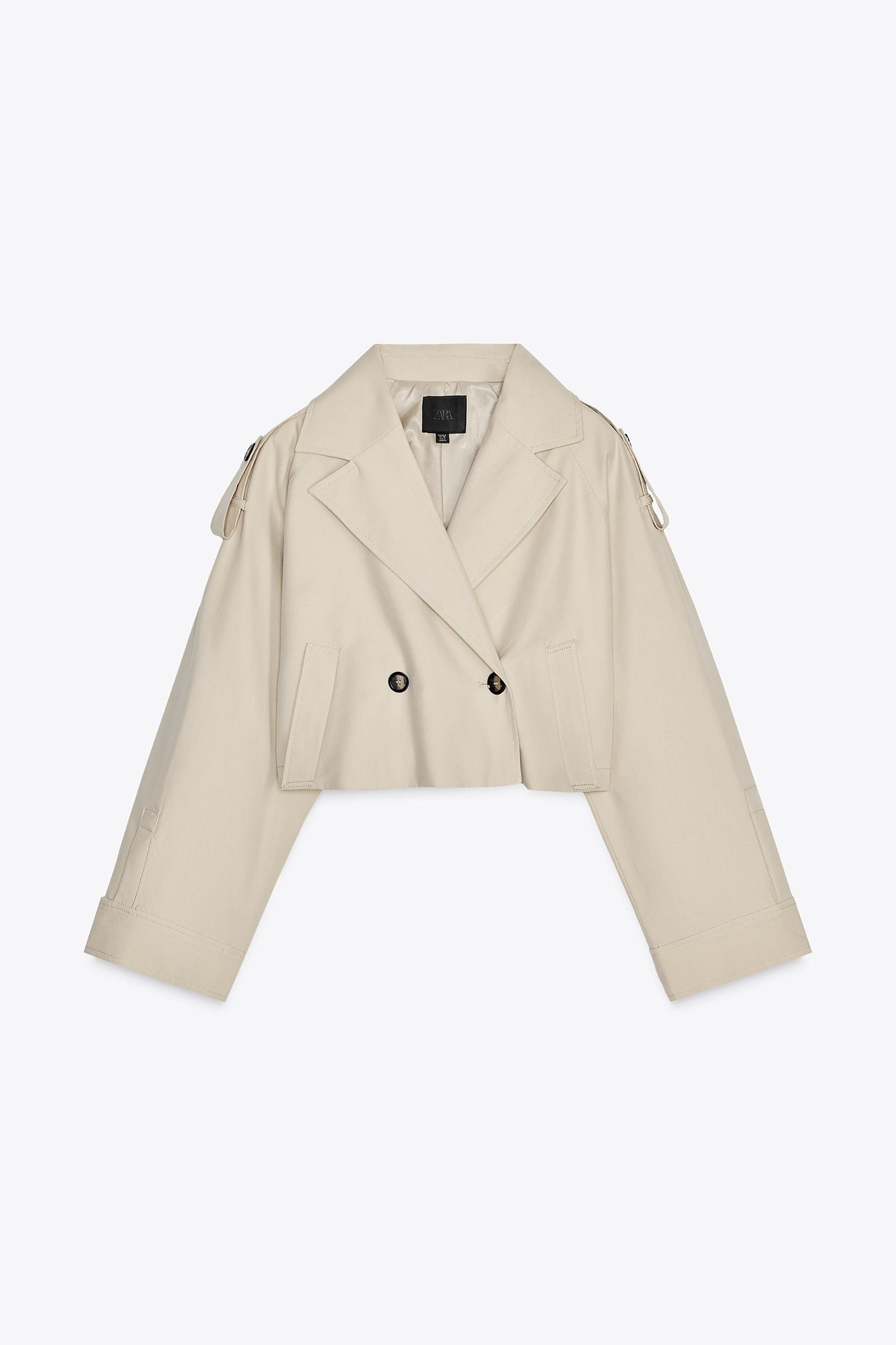 SHORT DOUBLE-BREASTED TRENCH COAT Product Image
