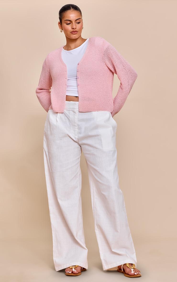 Plus Pink Filagree Button Cardigan Product Image