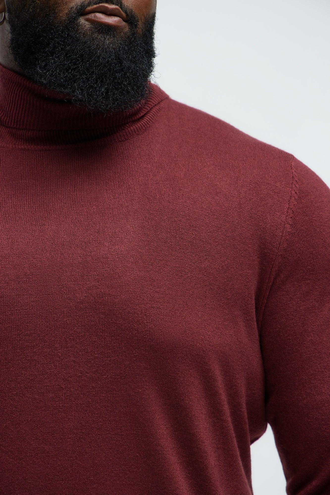 DeAngelo Turtleneck Sweater - Burgundy Male Product Image