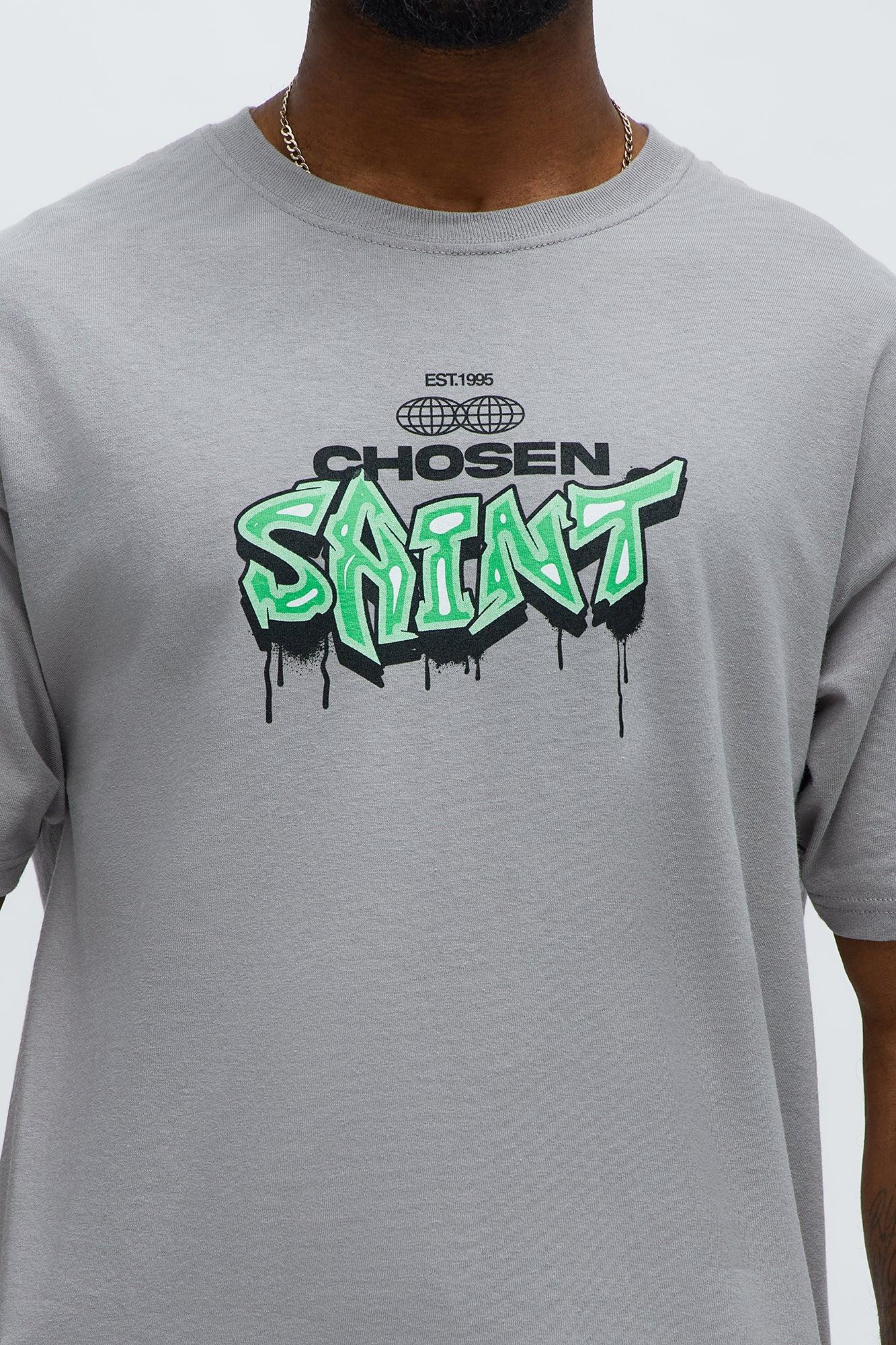 Chosen Saint Short Sleeve Tee - Light Grey Male Product Image