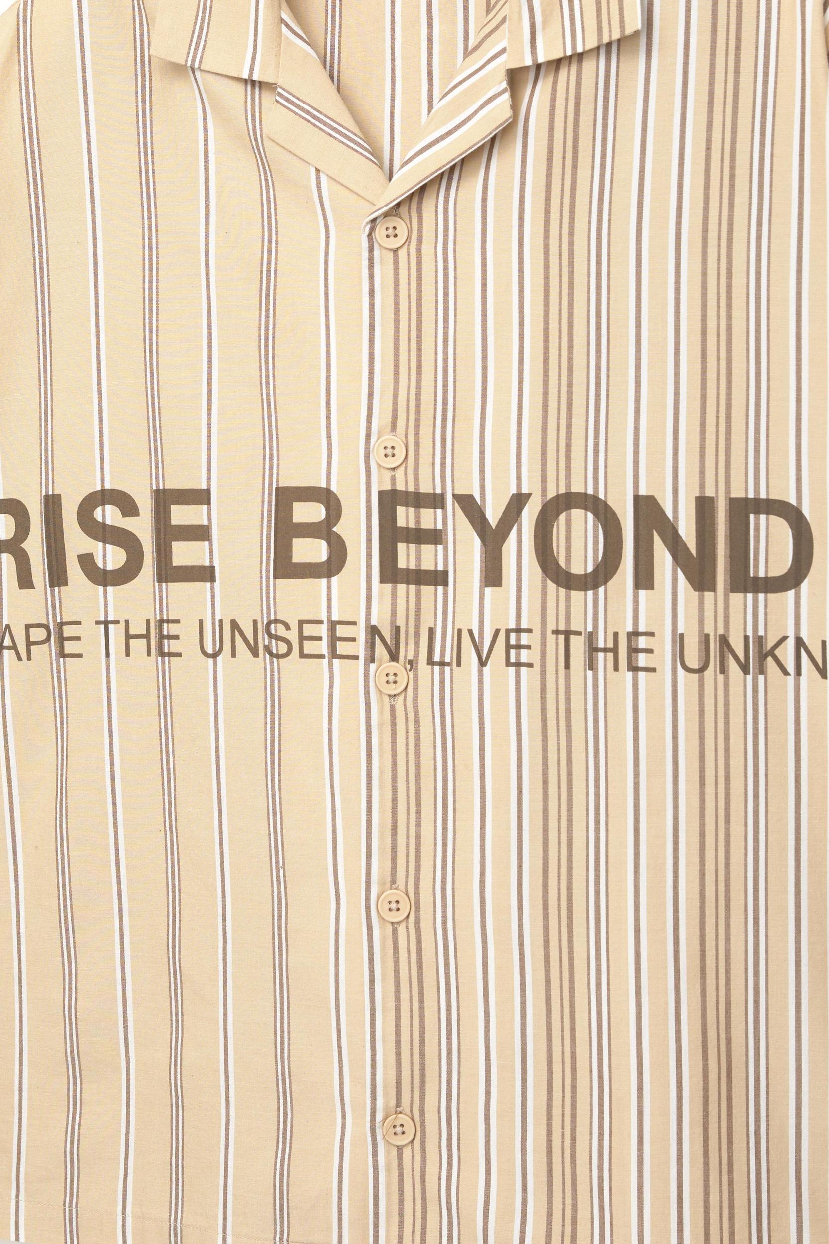 Short sleeve shirt with asymmetrical stripes Product Image