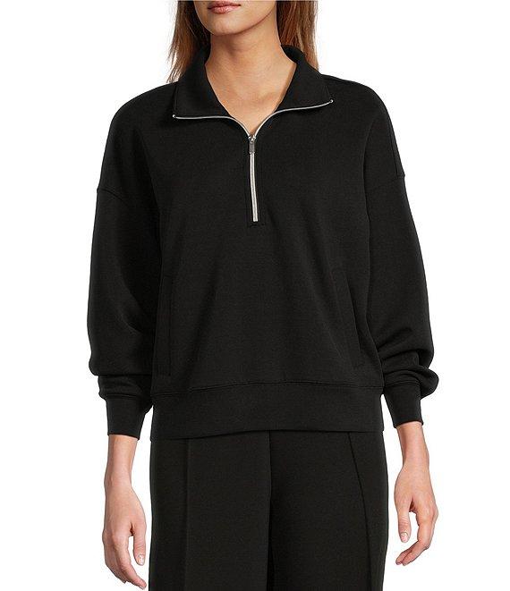 Antonio Melani Active Coordinating Collar Neck Half Zip Sweatshirt Product Image