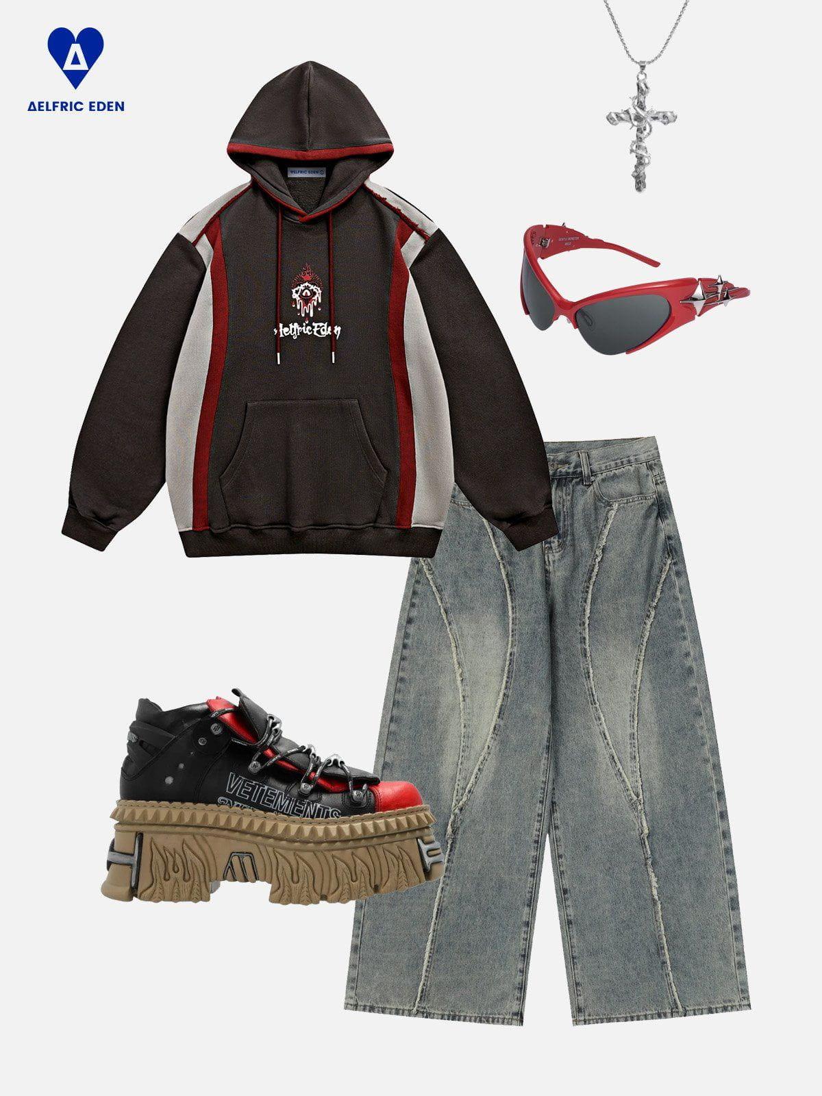 Aelfric Eden Color Blocking Hoodie Product Image