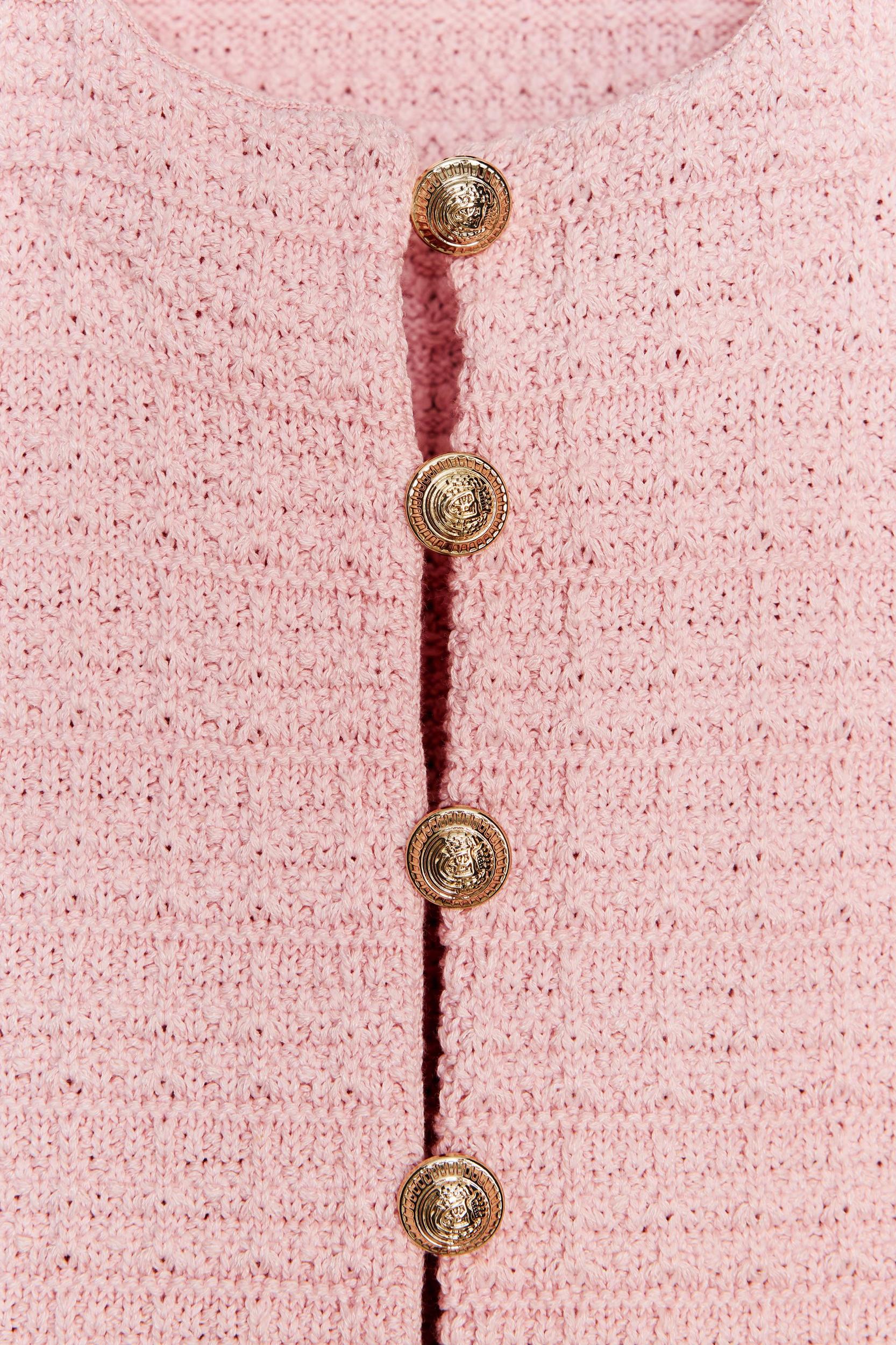 RUFFLED KNIT CARDIGAN Product Image