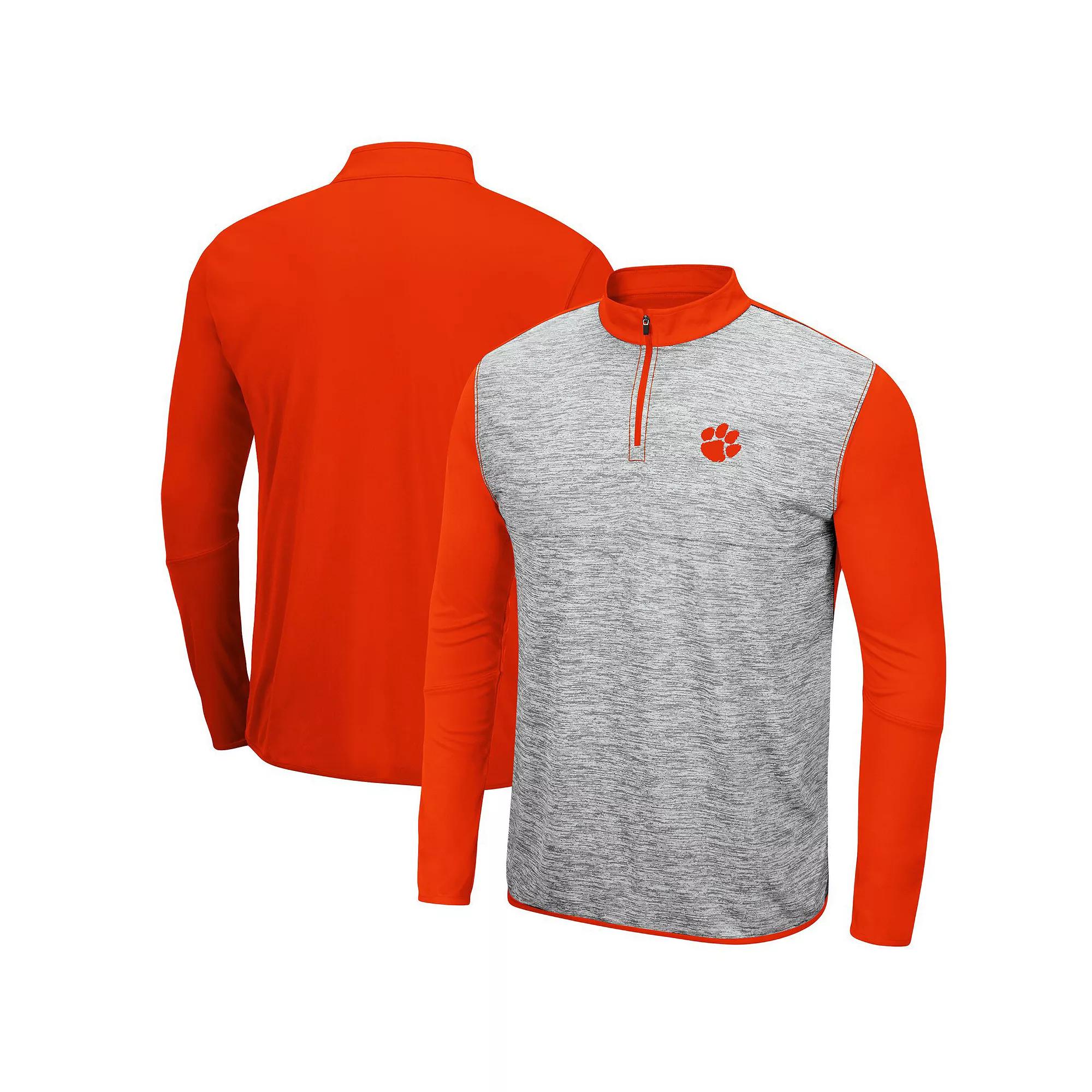 Men's Colosseum Heathered Gray/Maroon Texas A&M Aggies Prospect Quarter-Zip Jacket,  Product Image