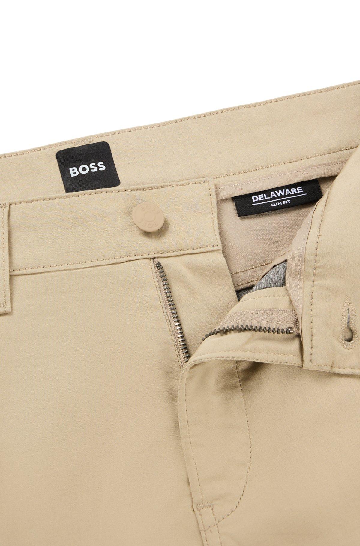 Delaware slim-fit trousers in stretch satin Product Image