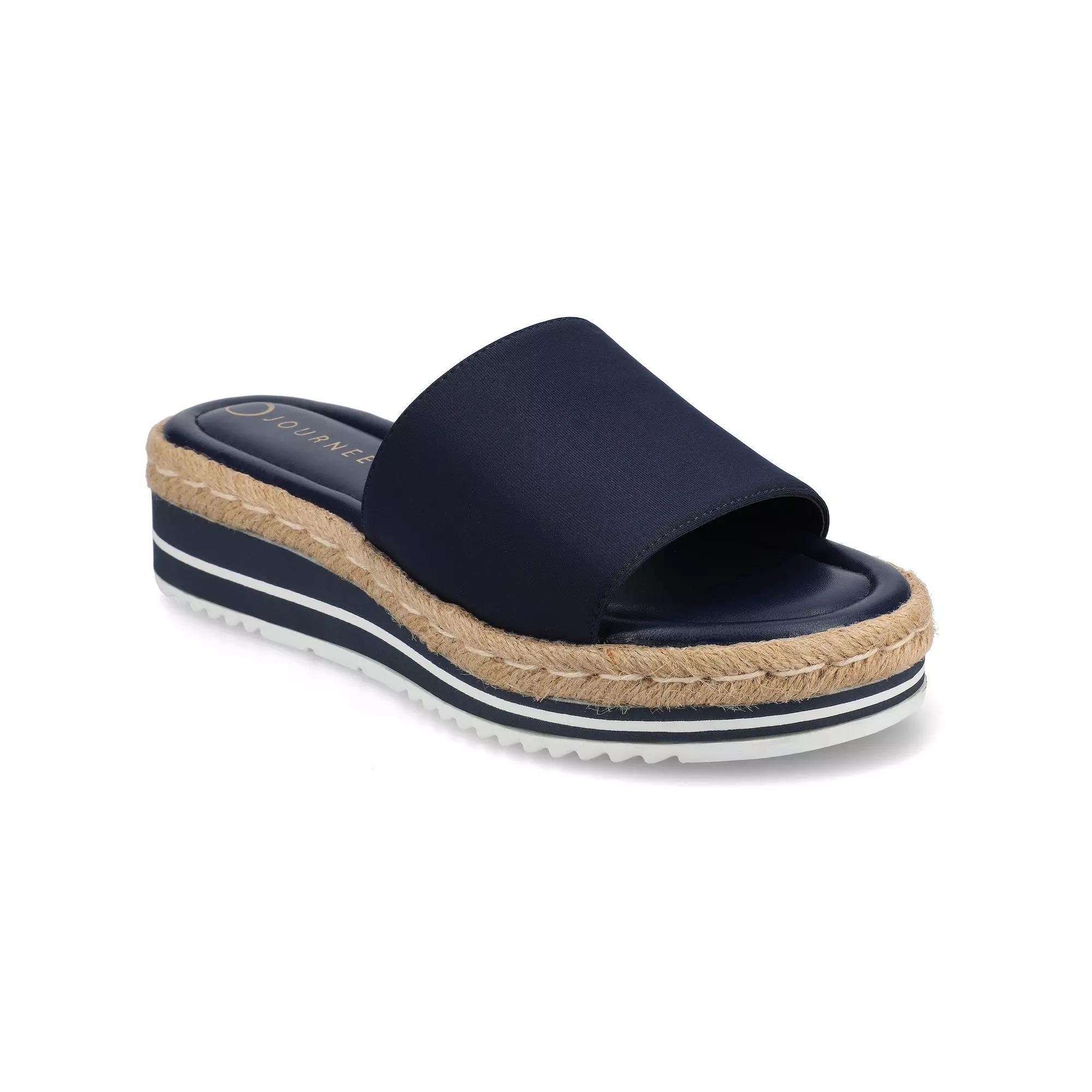 Journee Rosey Women's Espadrille Slide Sandals,  Product Image