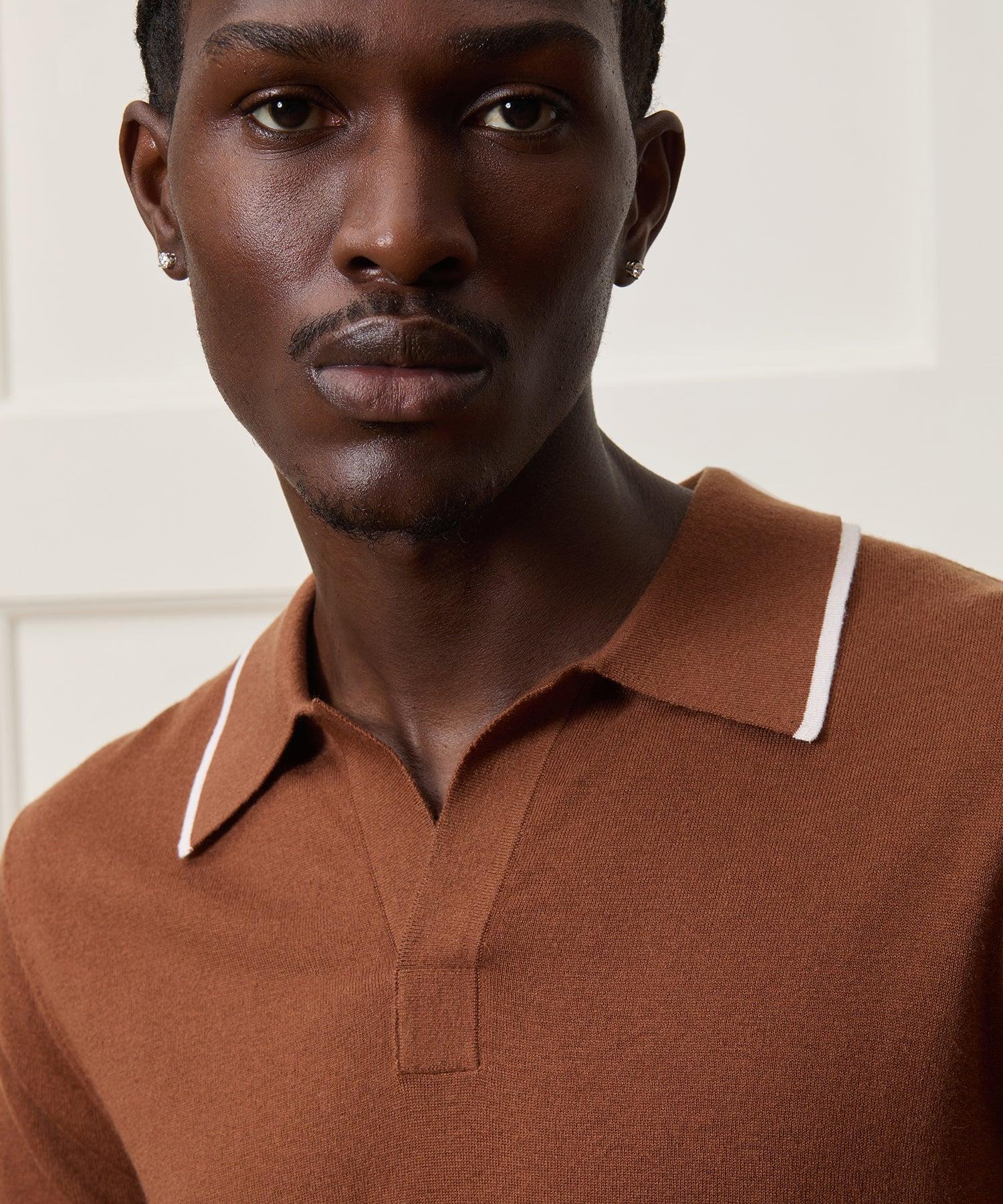 Silk-Cashmere Tipped Montauk Sweater Polo Product Image