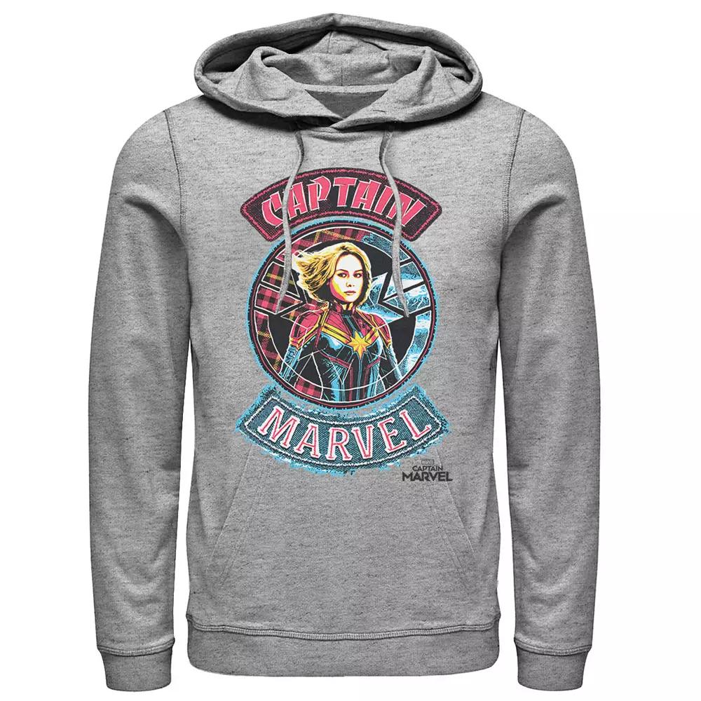 Men's Marvel Captain Marvel Stitched Patched Portrait Hoodie,  Product Image