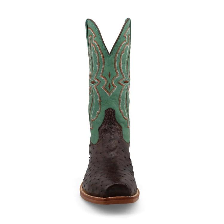 SALE Twisted X® Men's Tobacco/Jade FQ Ostrich Square Toe Boots Product Image