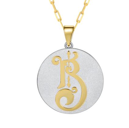 Saints & Saviors Fancy Initial Pendant Necklace A-Z Product Image