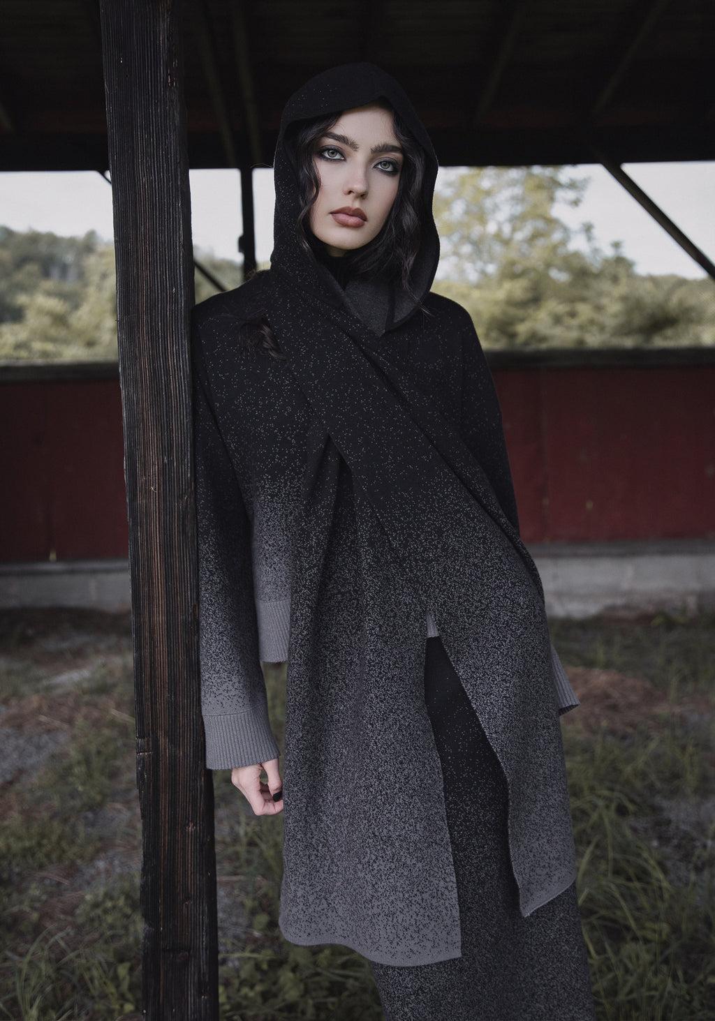 Nightjar Ombre Knit Mermaid Maxi Skirt Product Image