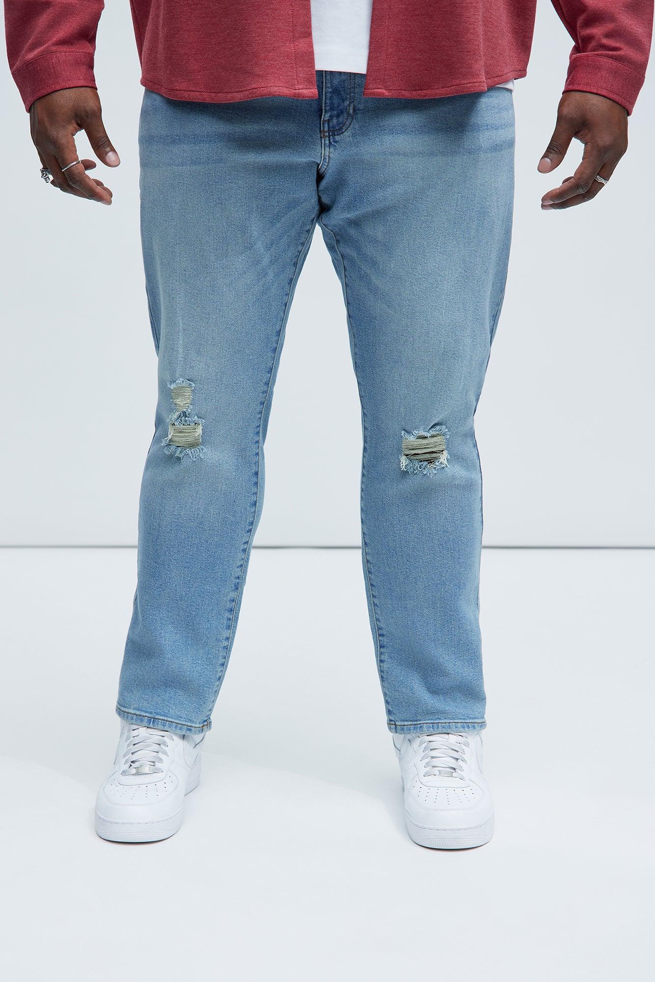 Cornell Distressed Slim Jeans - Light Wash Product Image