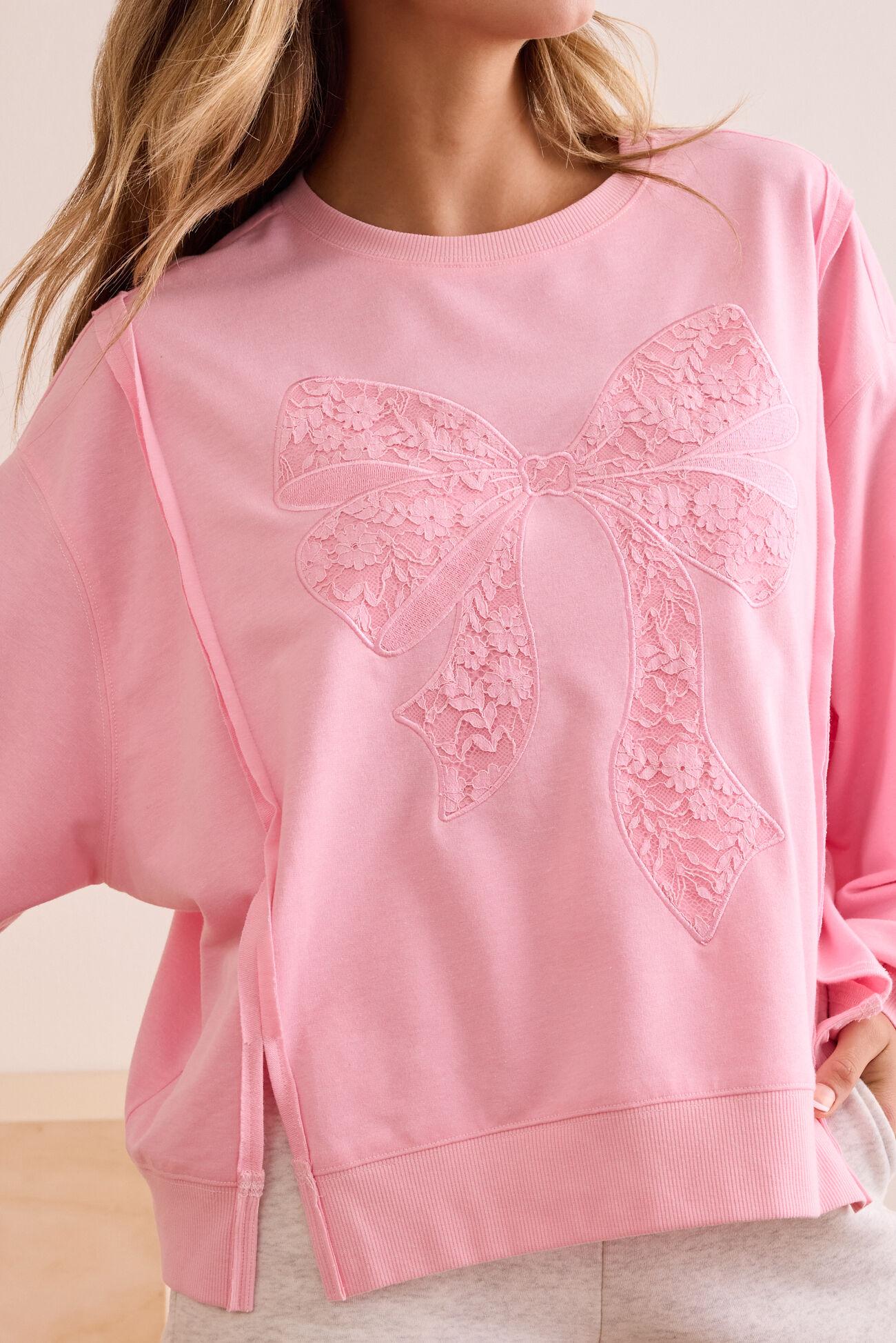 Icon Lace Bow Sweatshirt Product Image